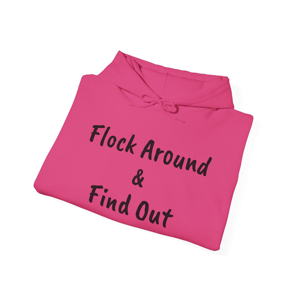 Flock Around & Find Out Hoodie | Funny Typography Pullover