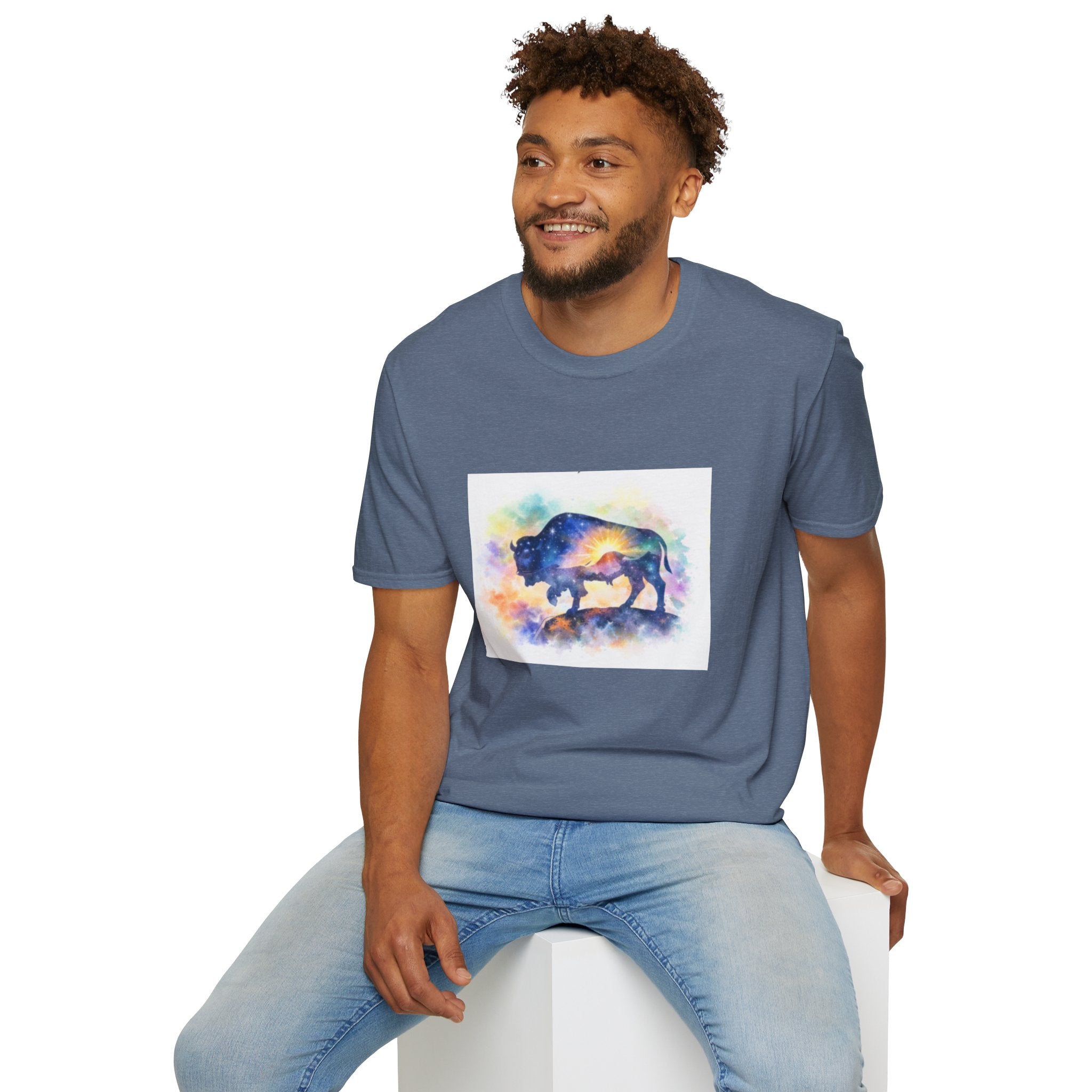 Colorful Watercolor Bison T-Shirt