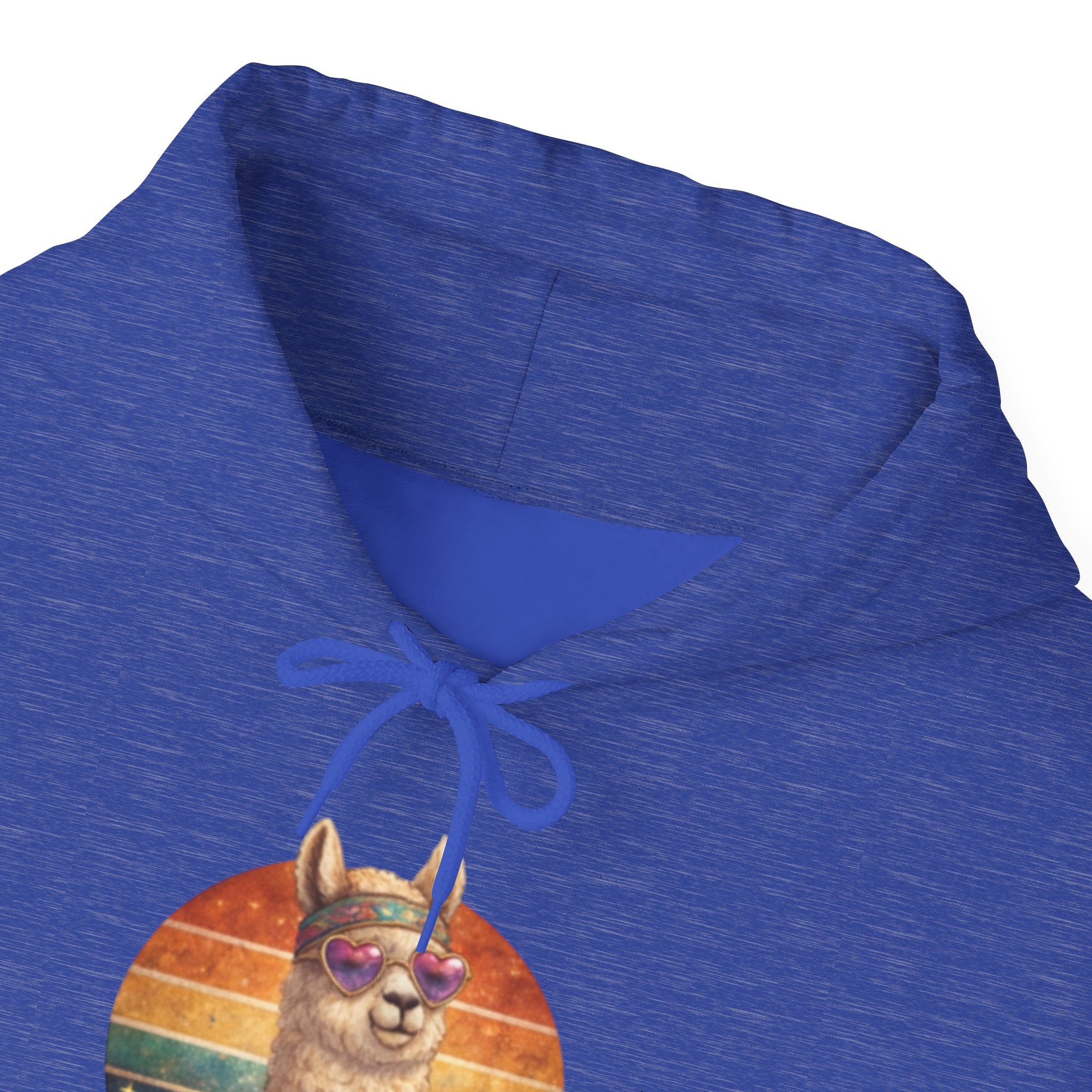 No Drama Llama Hoodie – Retro Sunset Graphic Pullover
