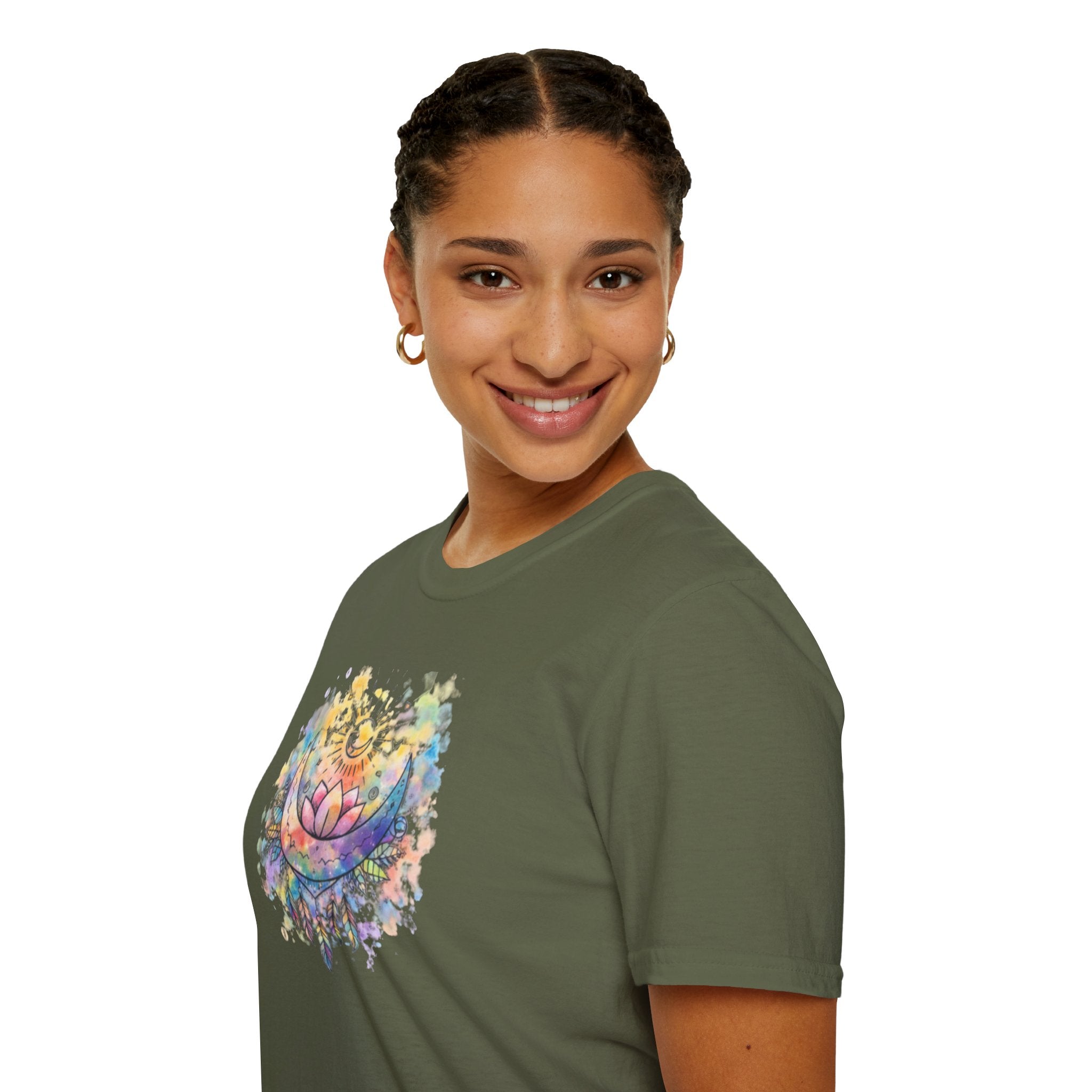 Lotus Dreamcatcher Watercolor T-Shirt — Sun & Feather Spiritual Tee