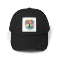 Water color Tree of Life Distressed Hat
