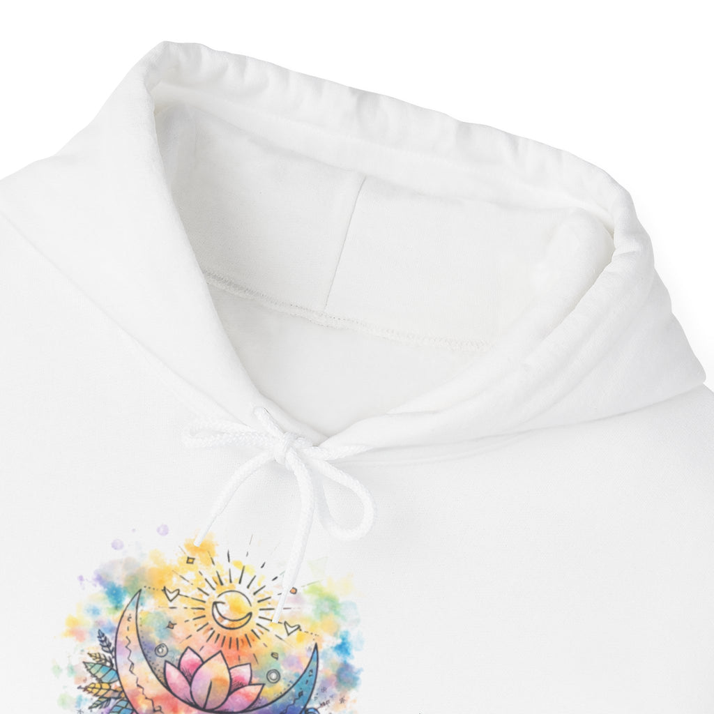 Lotus Watercolor Hoodie – Boho Spiritual Yoga Sweatshirt