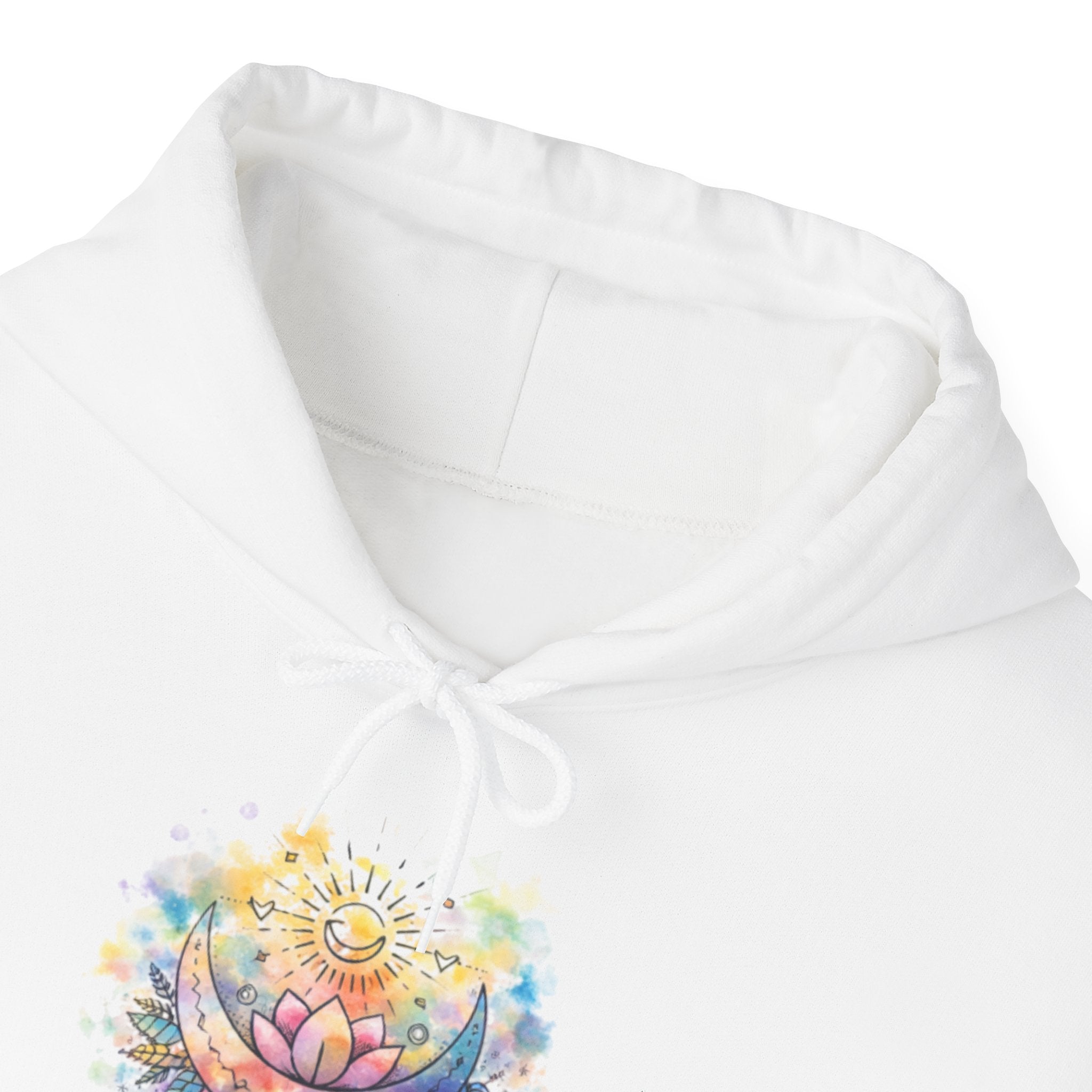 Lotus Watercolor Hoodie – Boho Spiritual Yoga Sweatshirt
