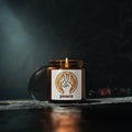 Peace Sign Soy Candle — Amber Jar Scented Candle (Retro Vibes)