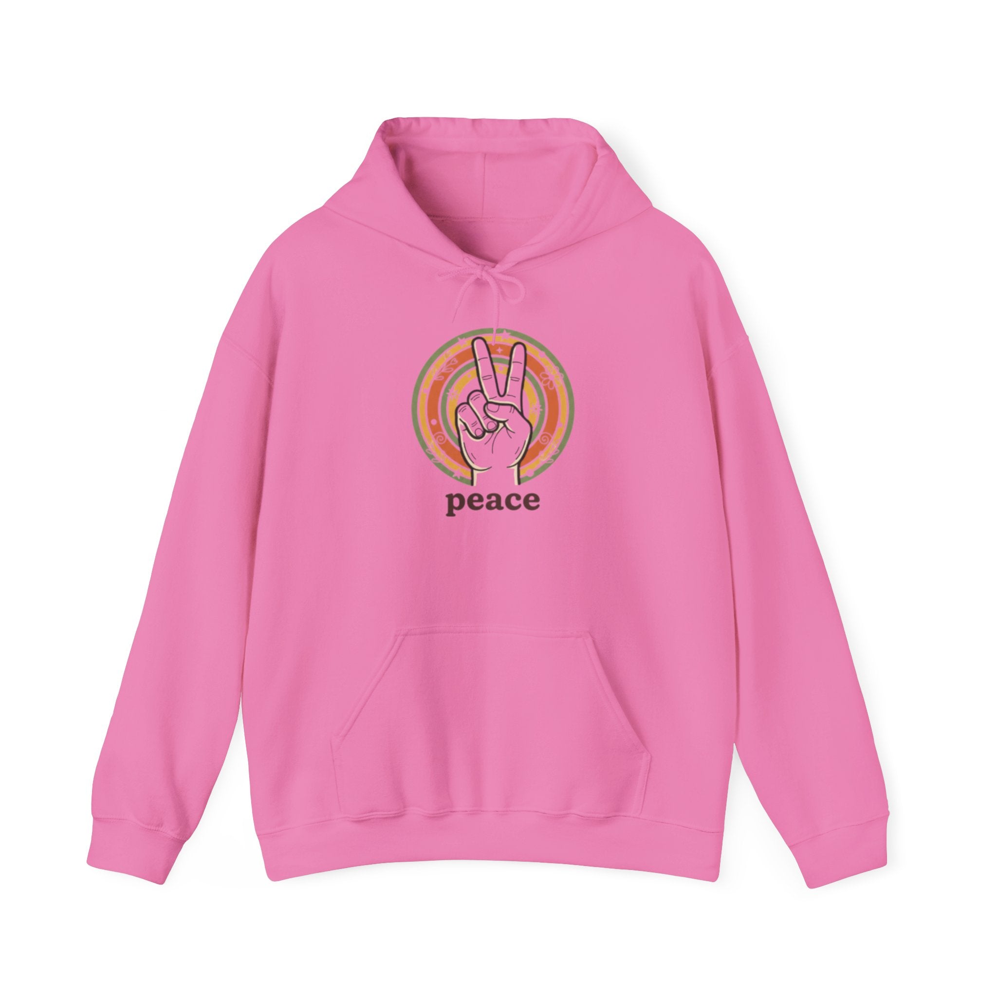 Peace Sign Hoodie — Retro Vibe Peace Hand Graphic Sweatshirt