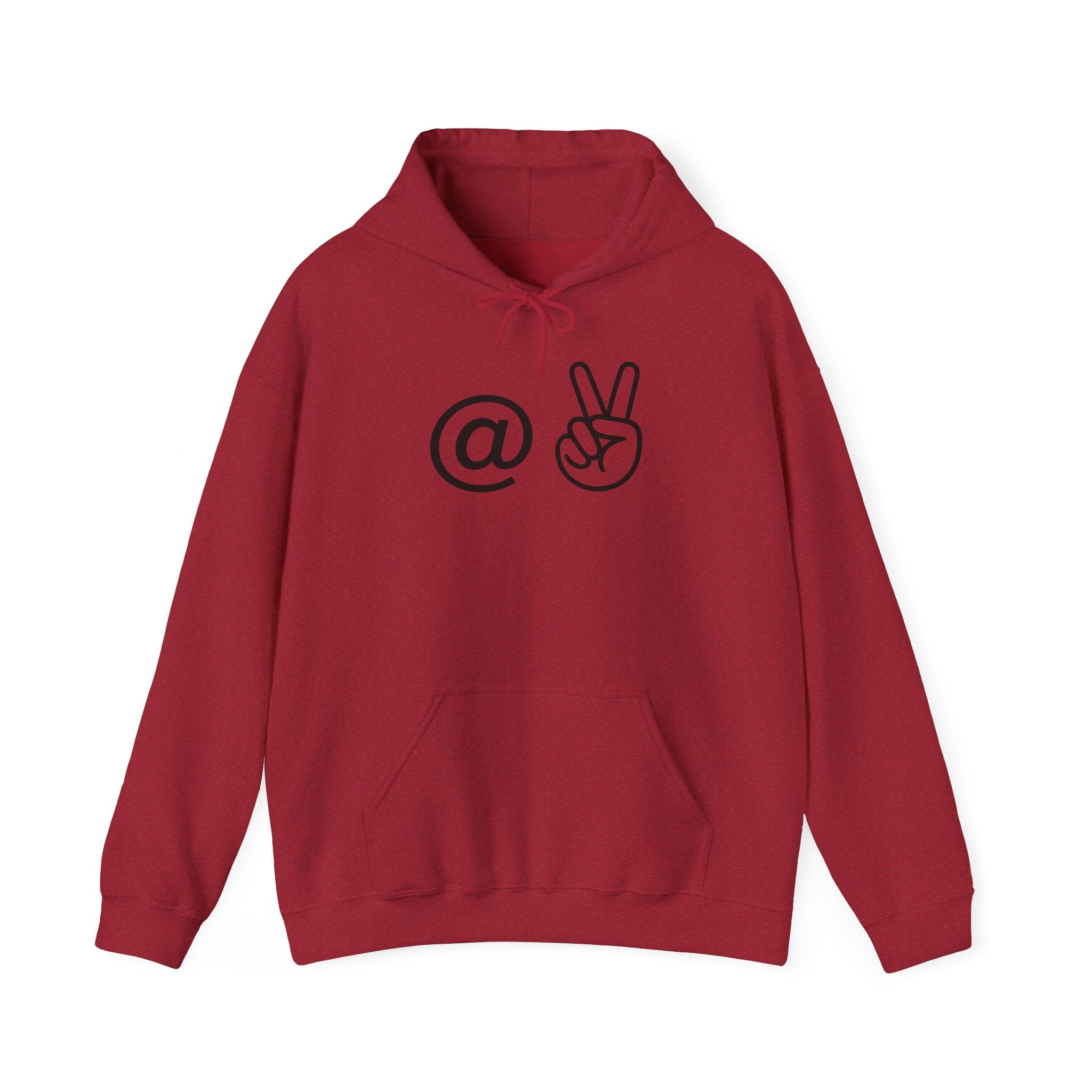 At Peace Minimal Hand Graphic Hoodie — Peaceful Vibes Unisex Hoodie