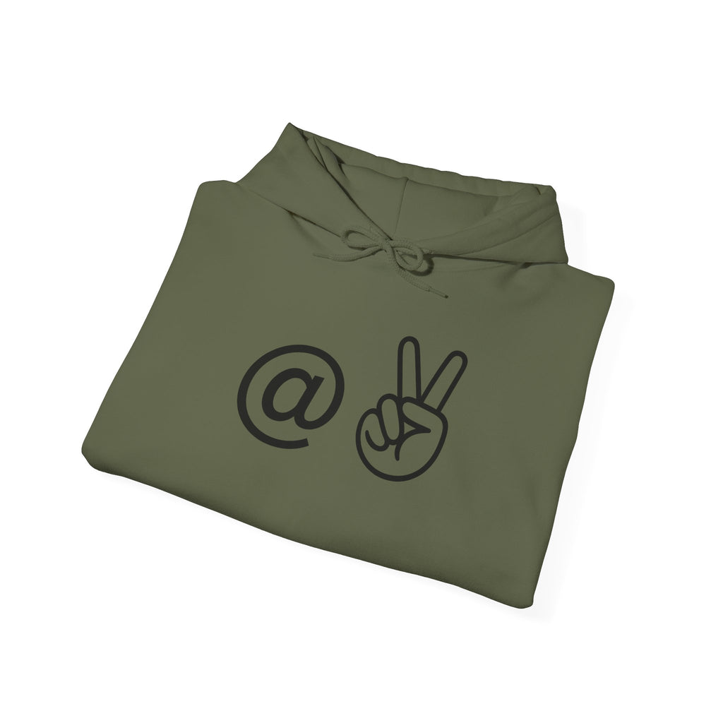 At Peace Minimal Hand Graphic Hoodie — Peaceful Vibes Unisex Hoodie