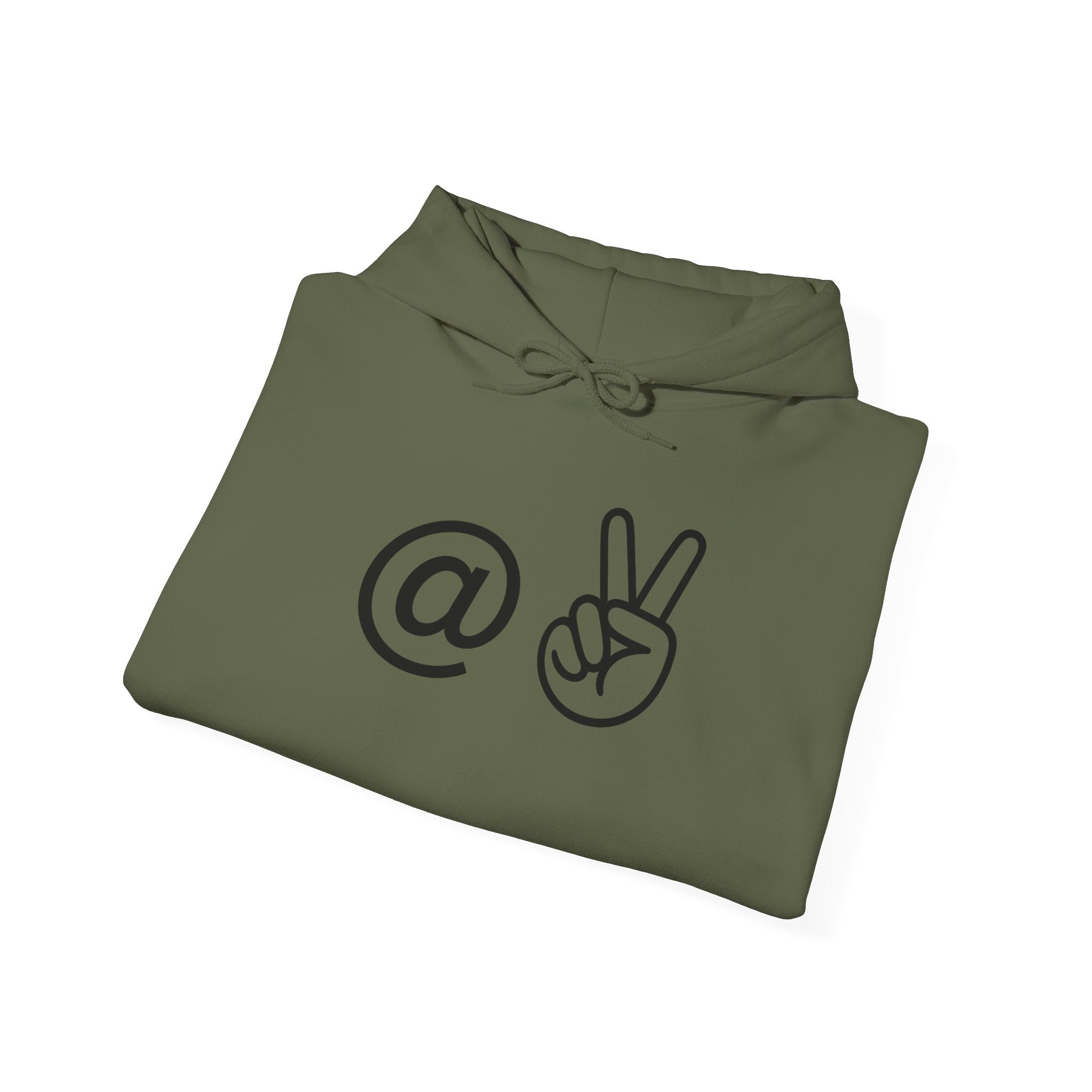 At Peace Minimal Hand Graphic Hoodie — Peaceful Vibes Unisex Hoodie