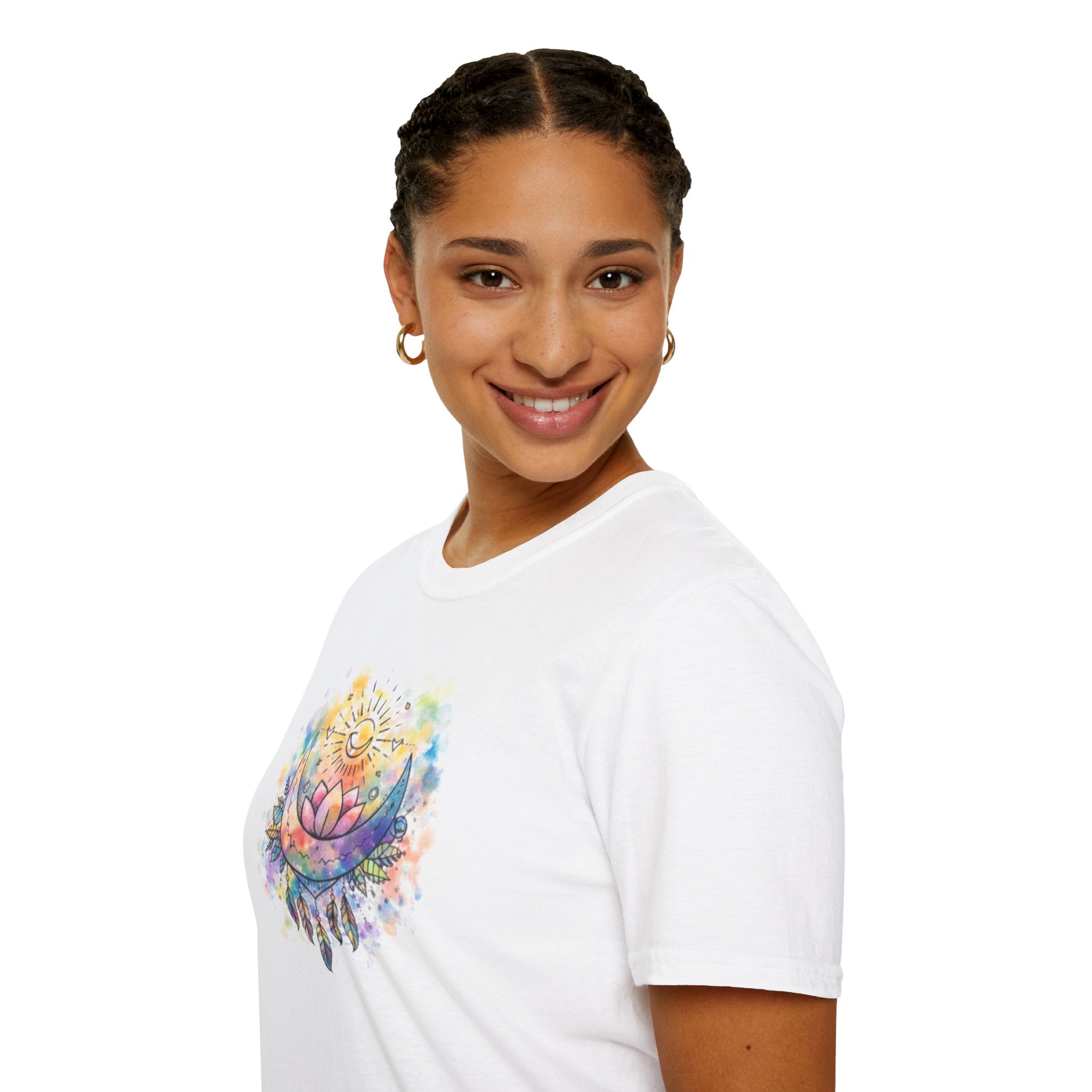 Lotus Dreamcatcher Watercolor T-Shirt — Sun & Feather Spiritual Tee