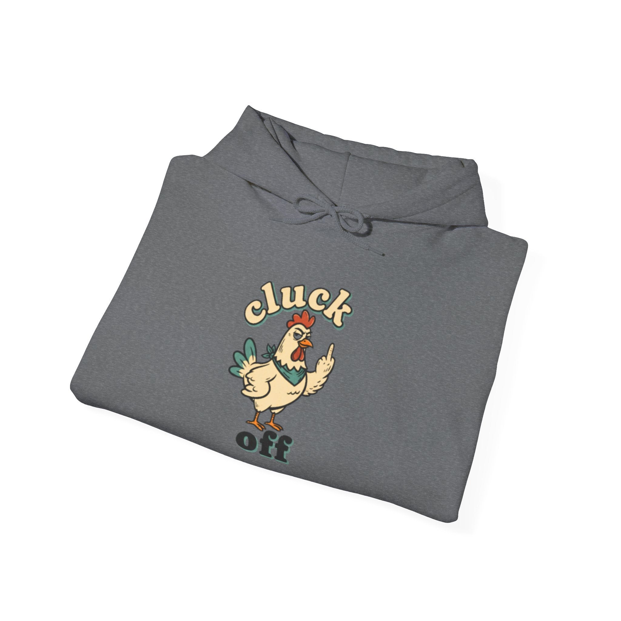 'Cluck Off' Chicken Hoodie – Funny Retro Farm Animal Pullover