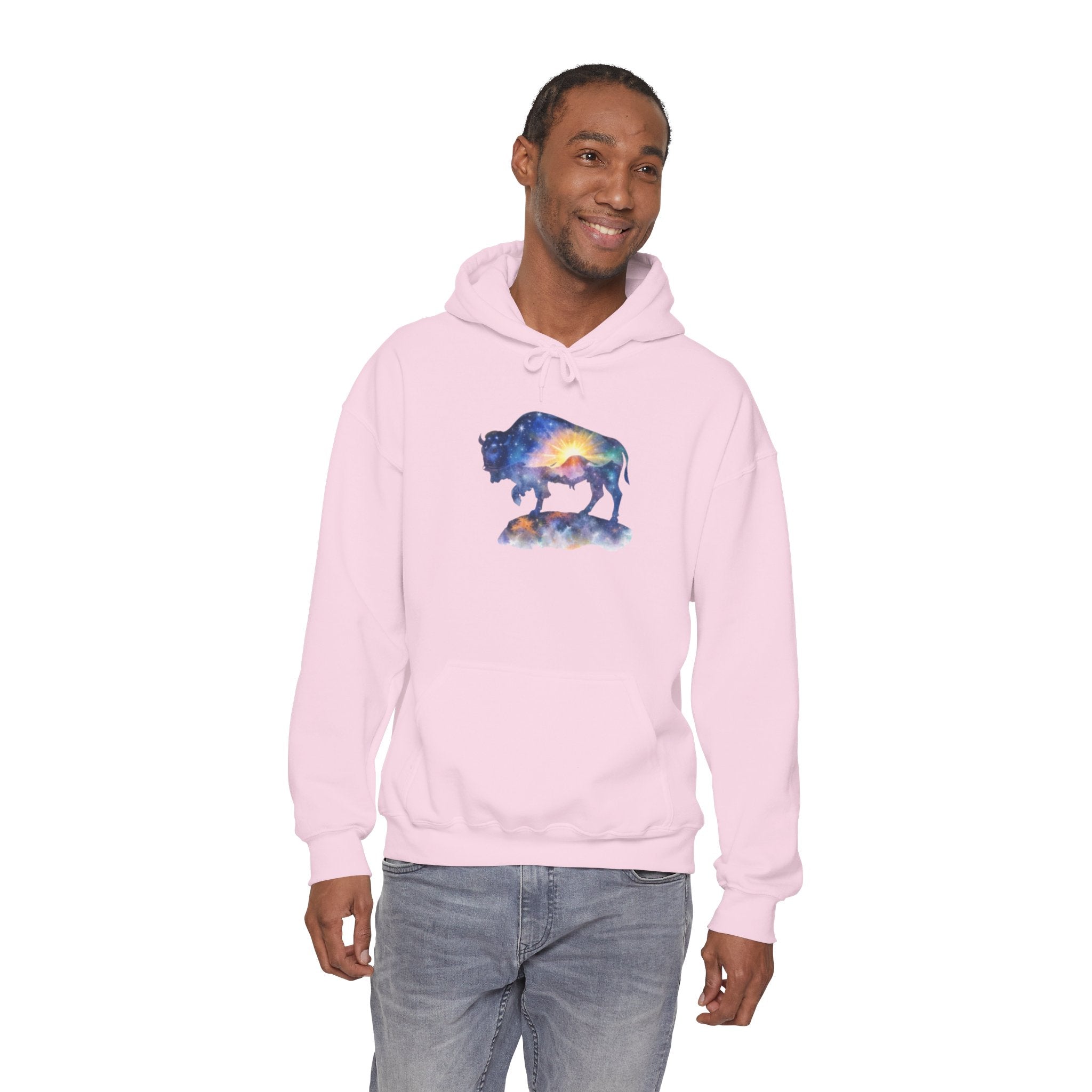 Colorful Bison Graphic Pullover