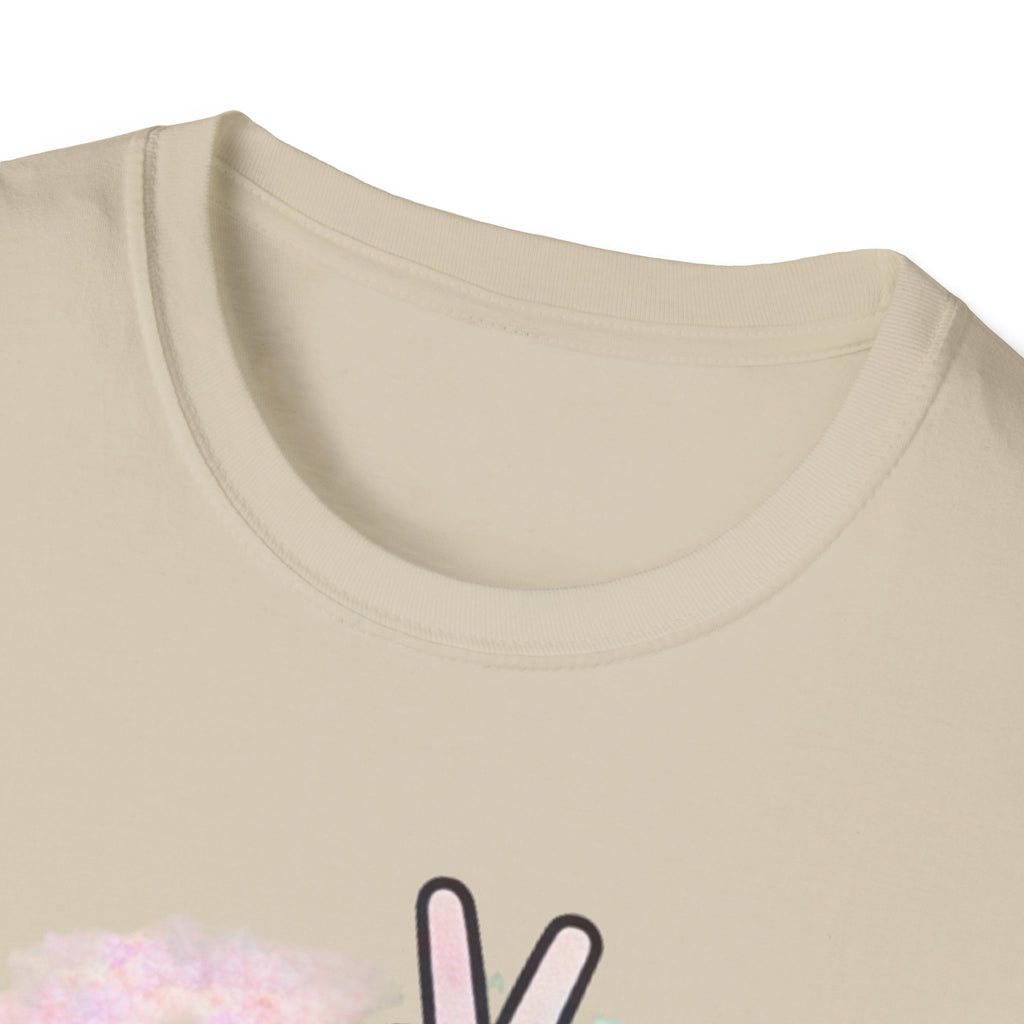Unbothered Peace Sign T‑Shirt — Colorful Watercolor Graphic Tee