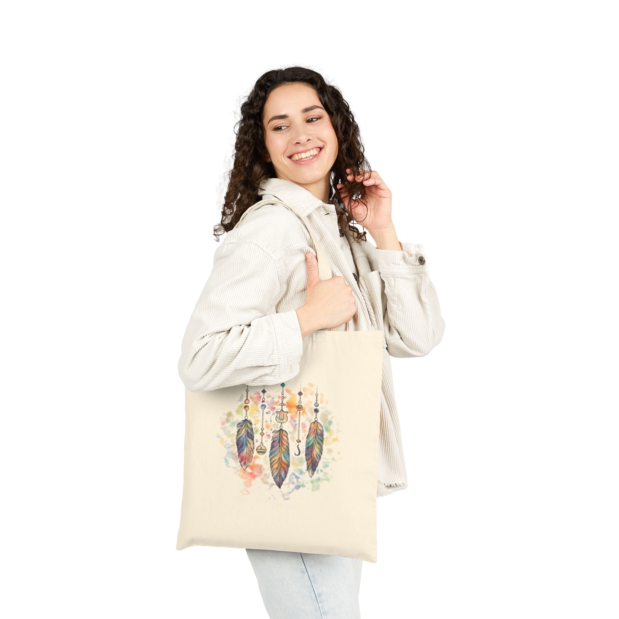 Boho Watercolor Dreamcatcher Tote