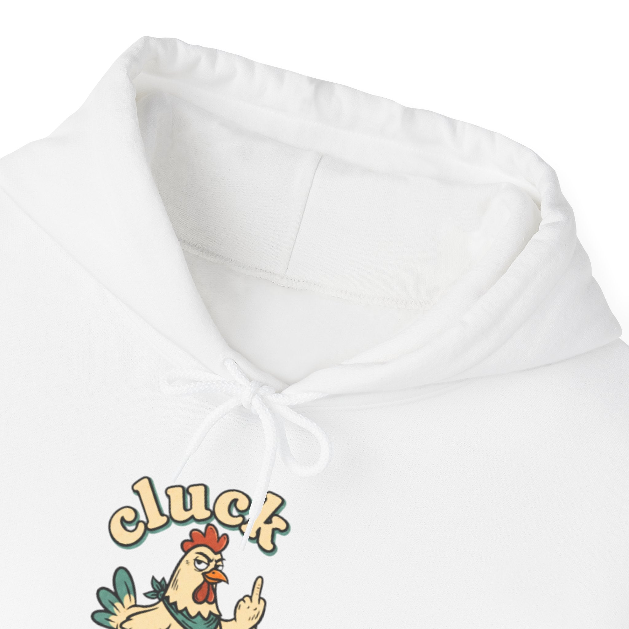 'Cluck Off' Chicken Hoodie – Funny Retro Farm Animal Pullover