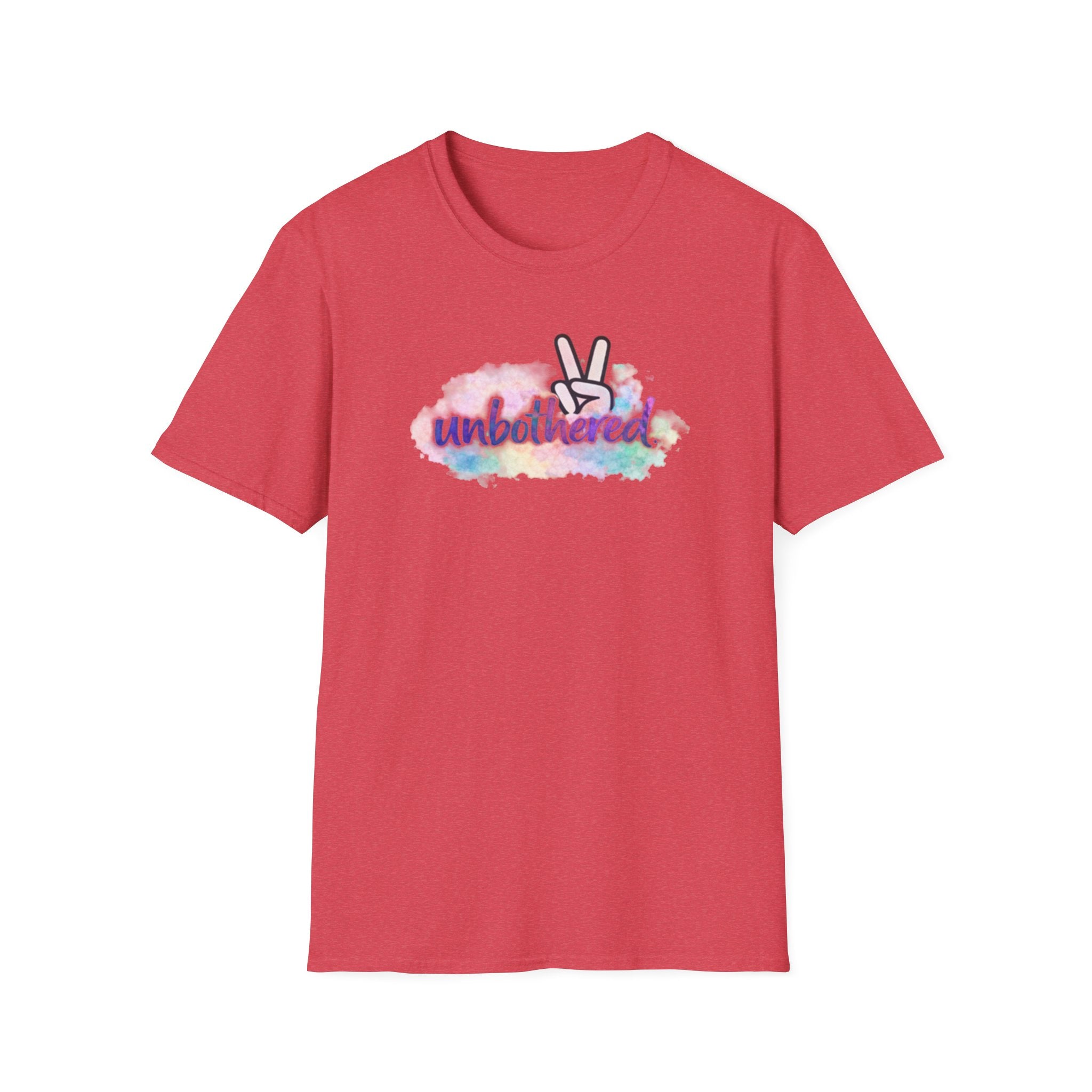 Unbothered Peace Sign T‑Shirt — Colorful Watercolor Graphic Tee