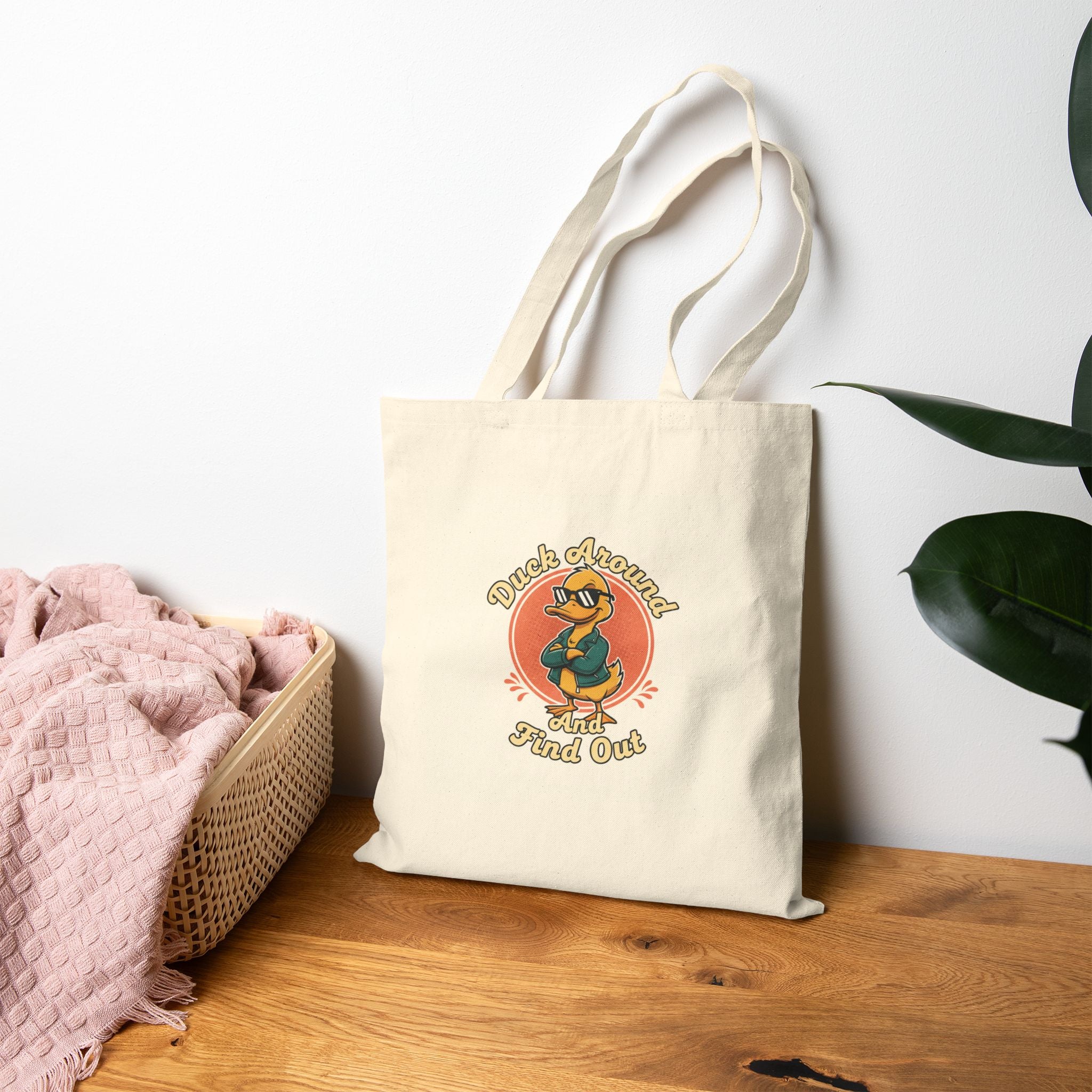 'Duck Around' Canvas Tote Bag