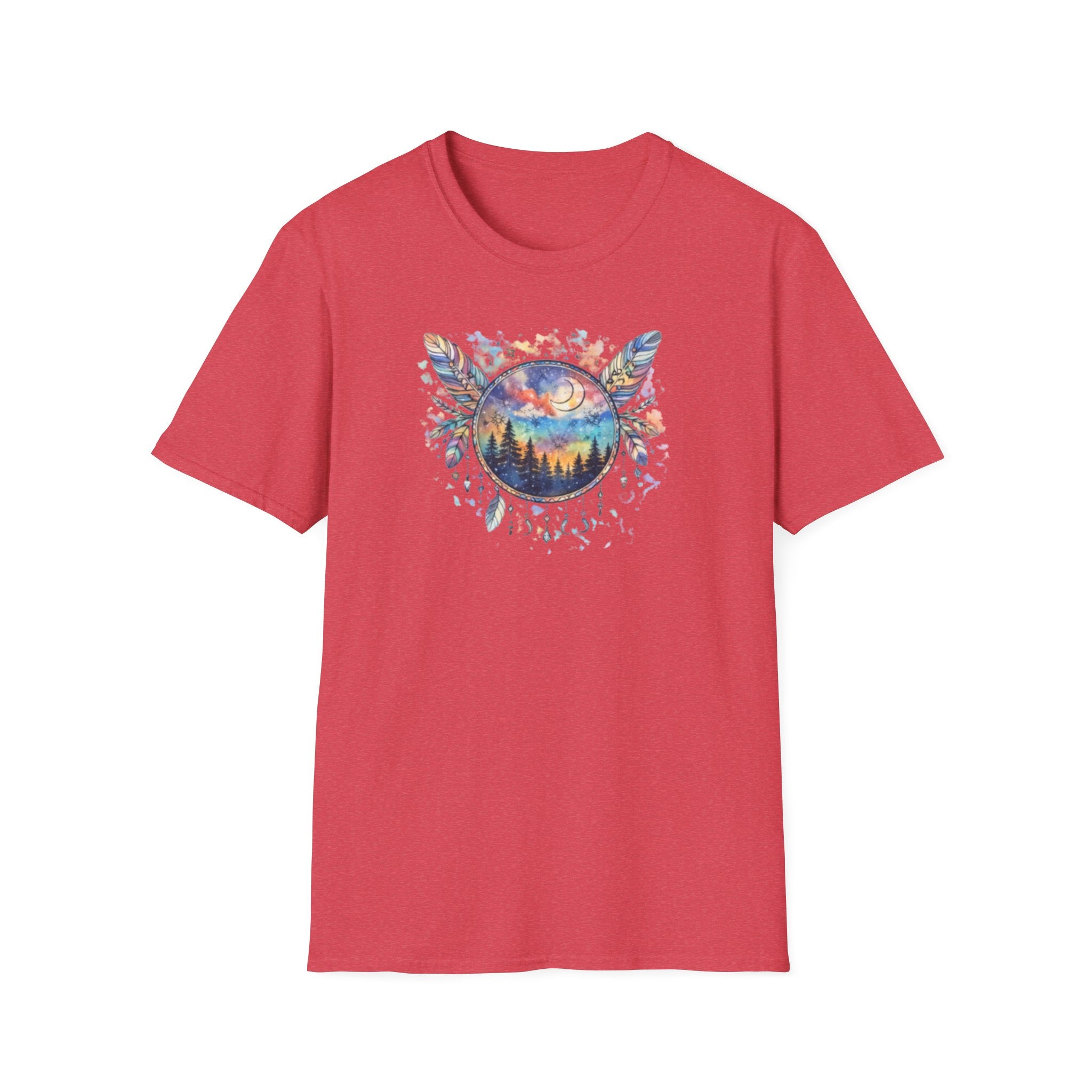 Watercolor Dreamcatcher Sunset T-Shirt — Boho Spiritual Tee