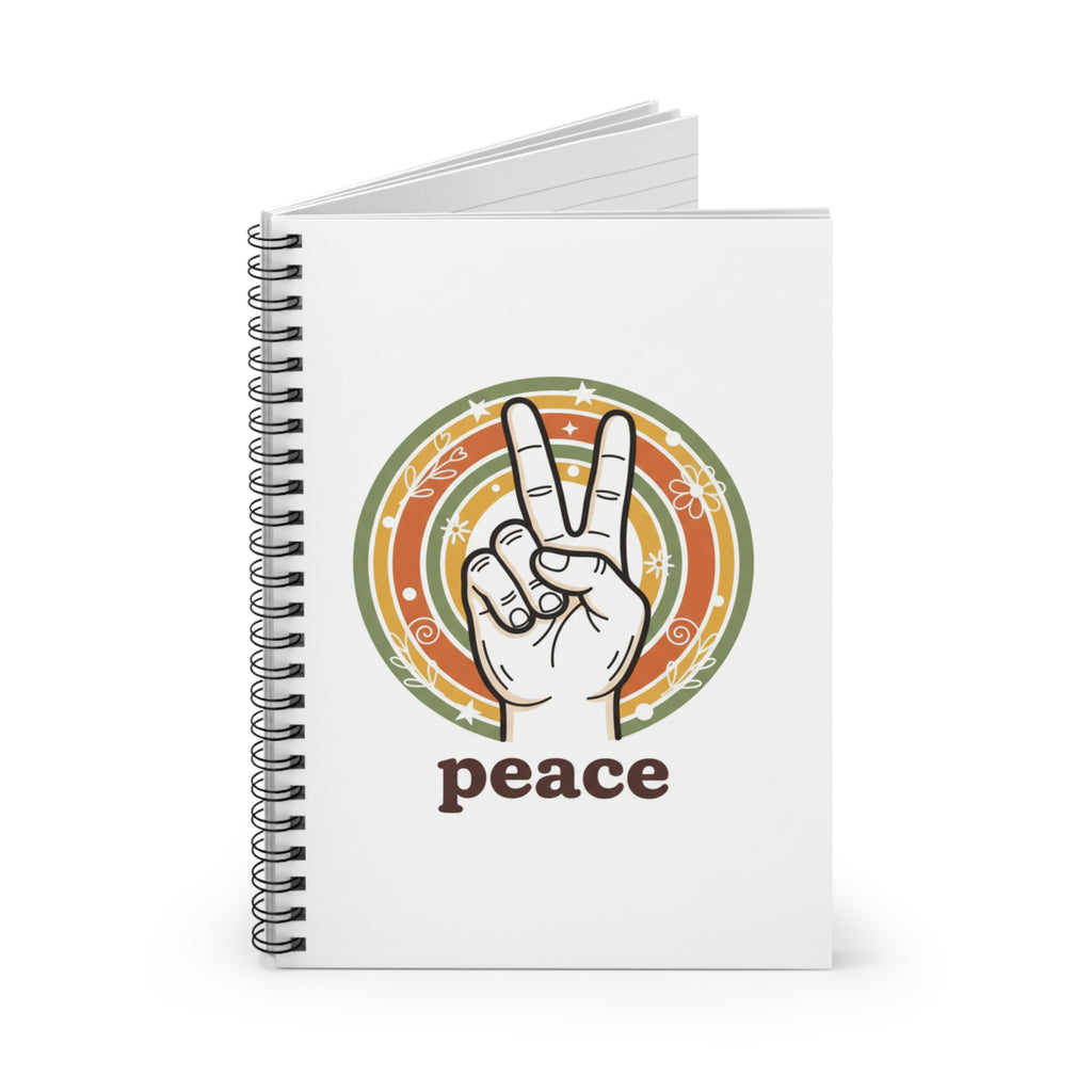 Peace Sign Spiral Notebook — Retro Vibes