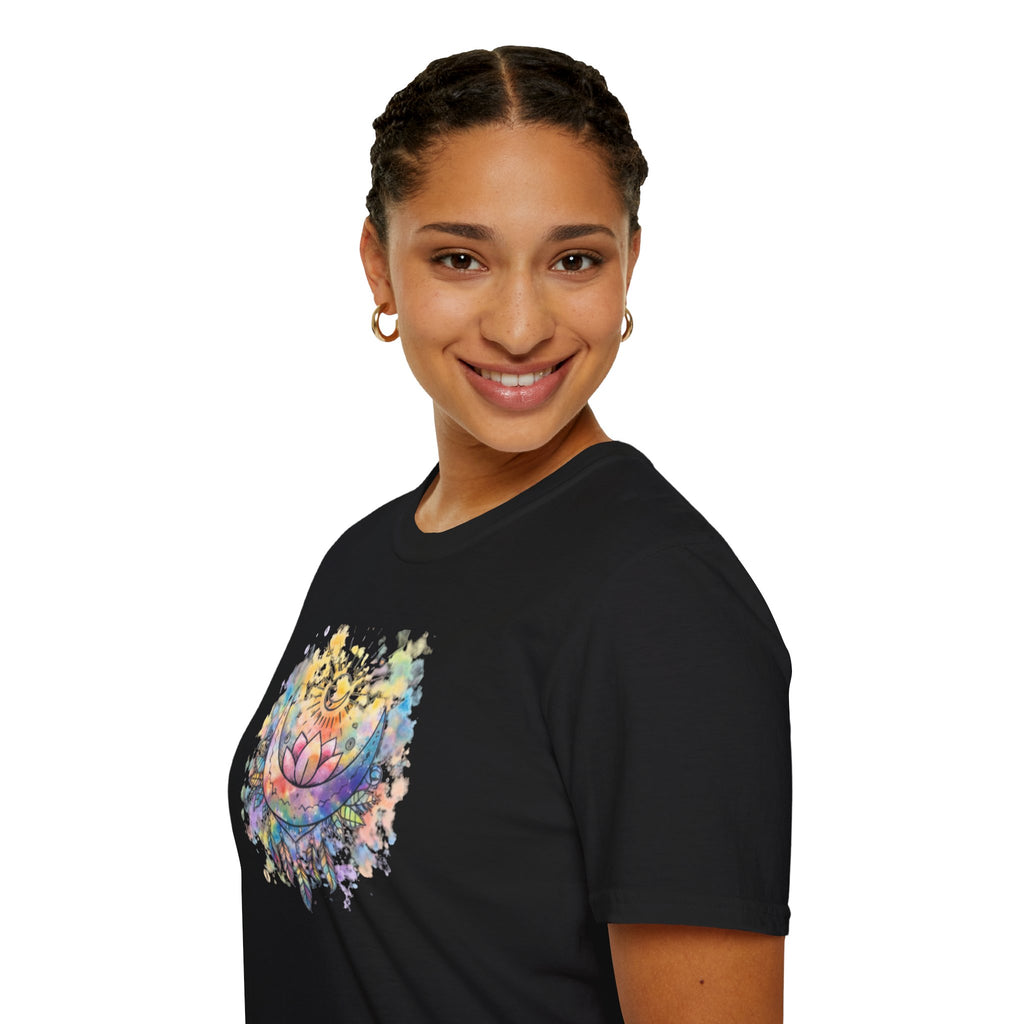 Lotus Dreamcatcher Watercolor T-Shirt — Sun & Feather Spiritual Tee