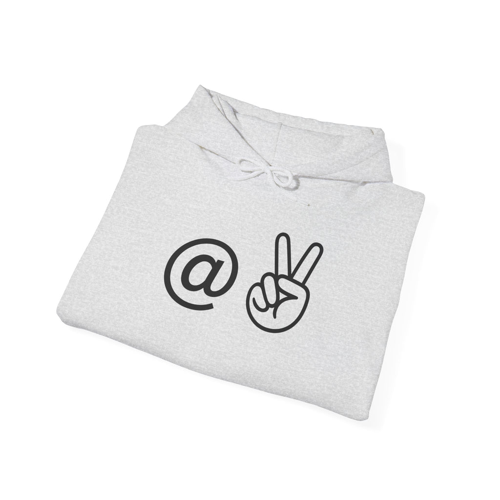 At Peace Minimal Hand Graphic Hoodie — Peaceful Vibes Unisex Hoodie