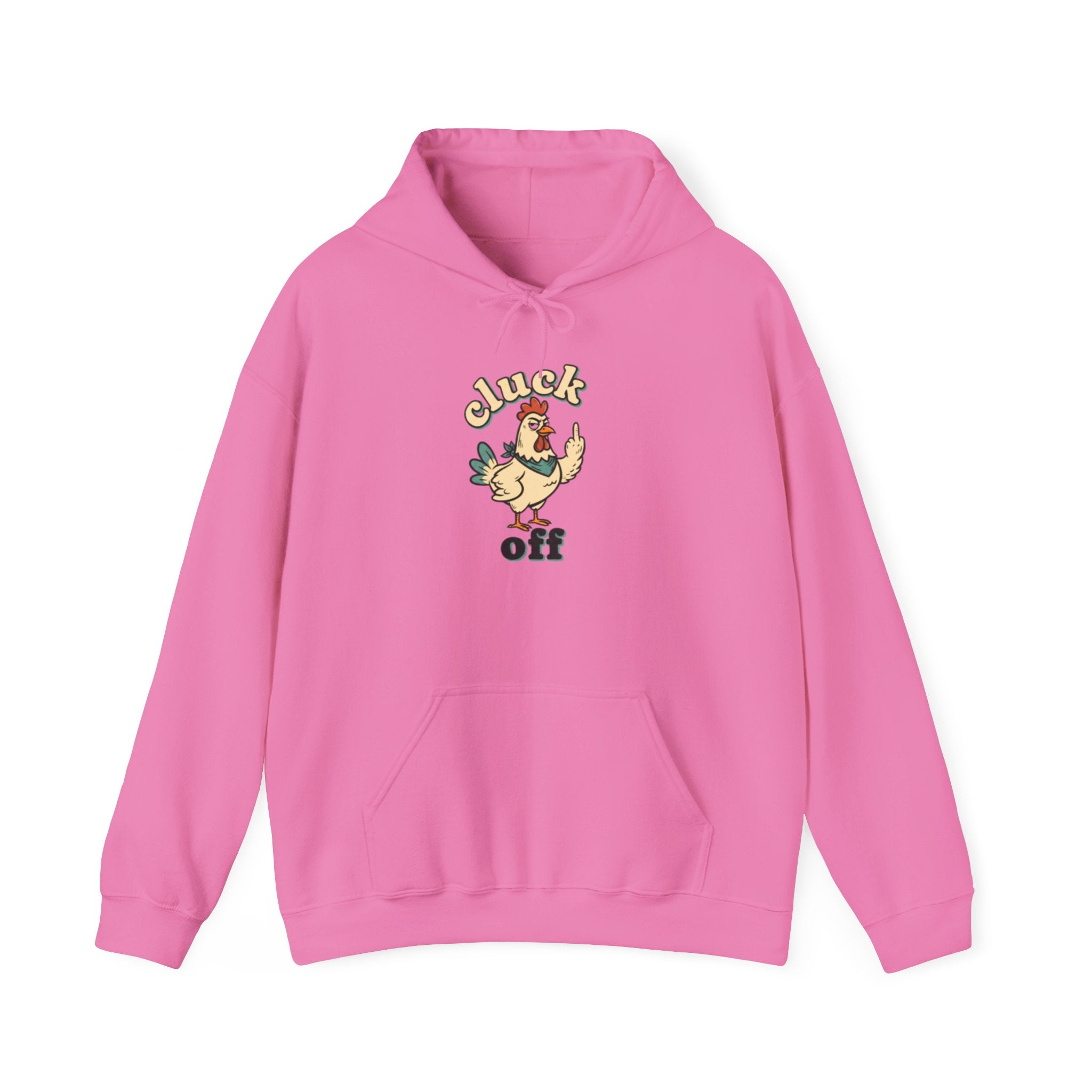 'Cluck Off' Chicken Hoodie – Funny Retro Farm Animal Pullover