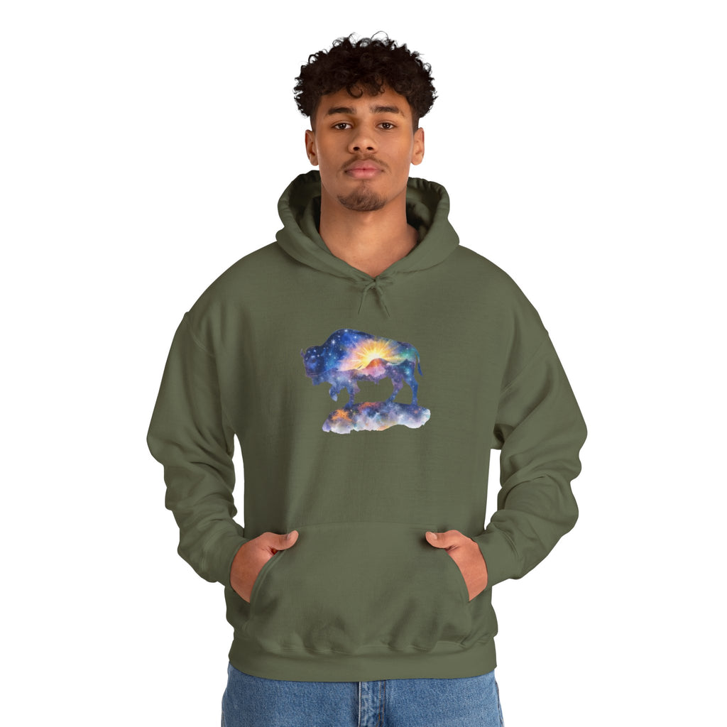Colorful Bison Graphic Pullover