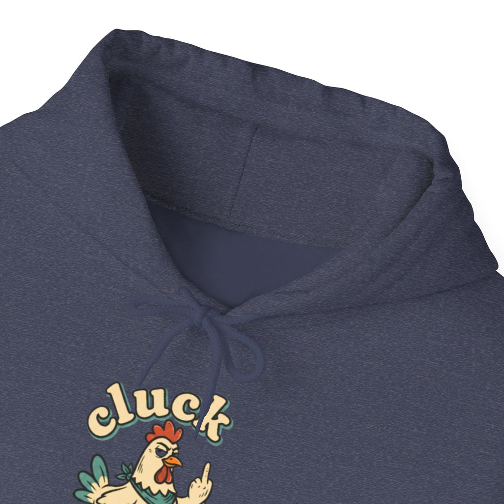 'Cluck Off' Chicken Hoodie – Funny Retro Farm Animal Pullover
