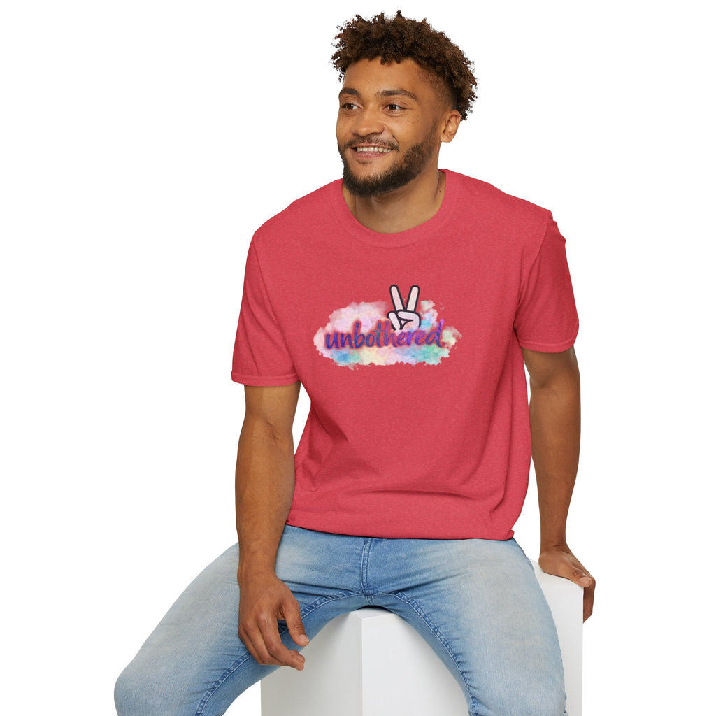 Unbothered Peace Sign T‑Shirt — Colorful Watercolor Graphic Tee