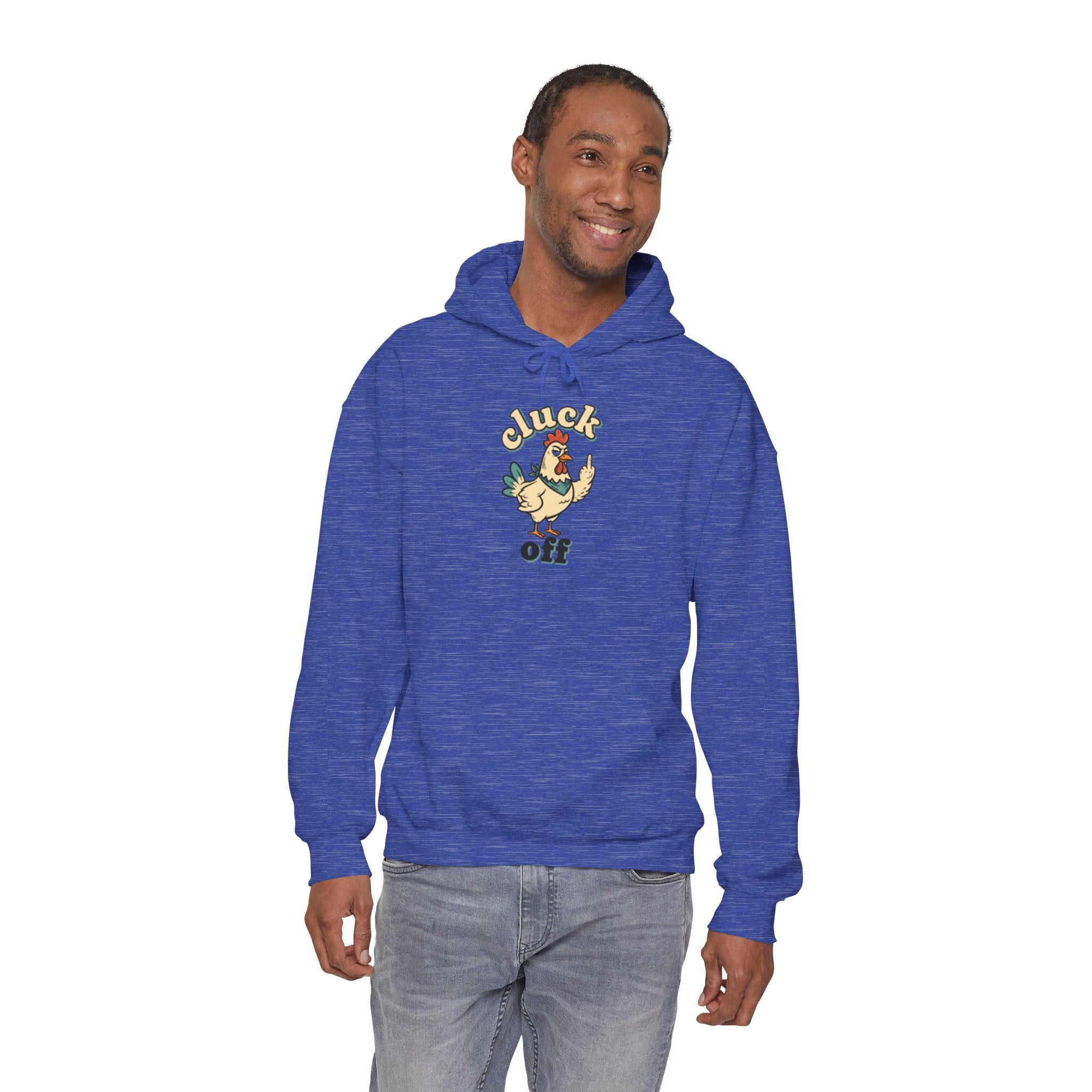 'Cluck Off' Chicken Hoodie – Funny Retro Farm Animal Pullover