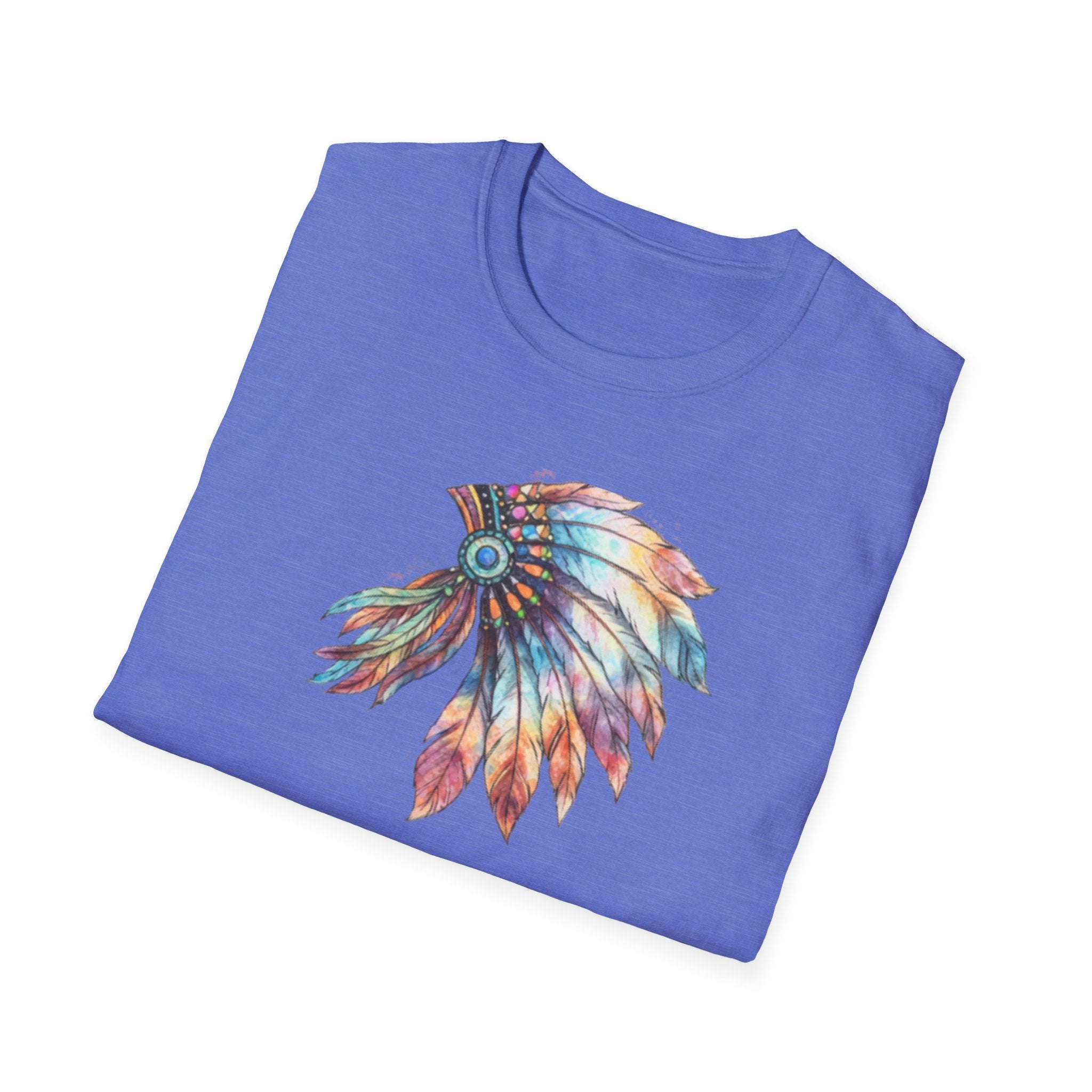 Native American Watercolor Headdress T-Shirt