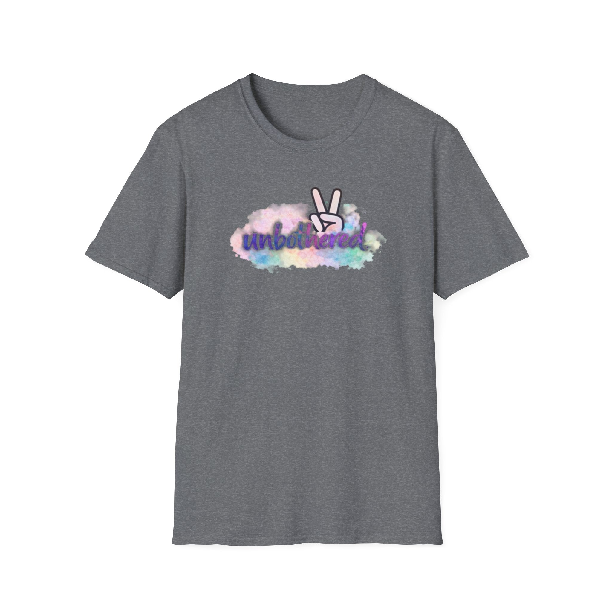 Unbothered Peace Sign T‑Shirt — Colorful Watercolor Graphic Tee