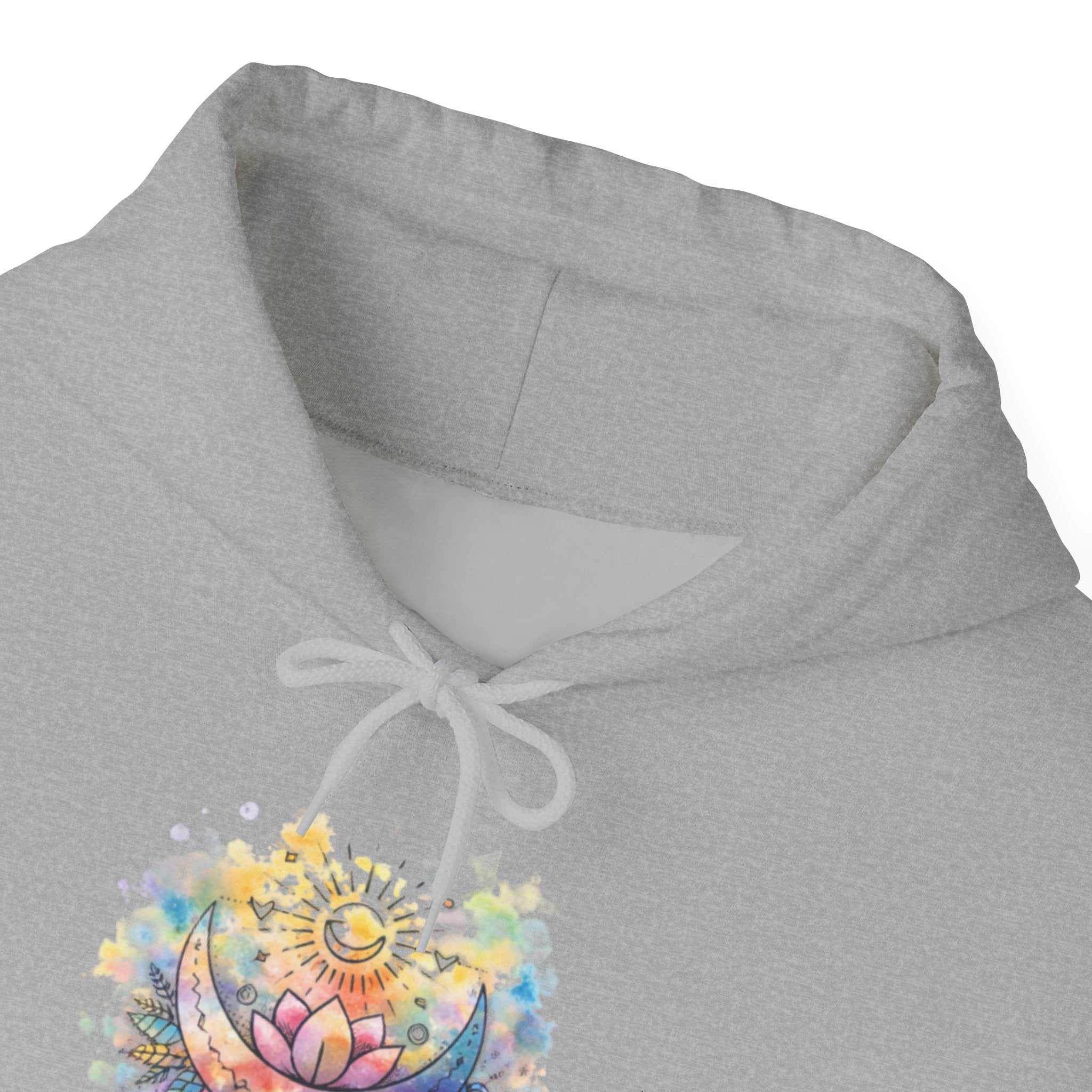 Lotus Watercolor Hoodie – Boho Spiritual Yoga Sweatshirt
