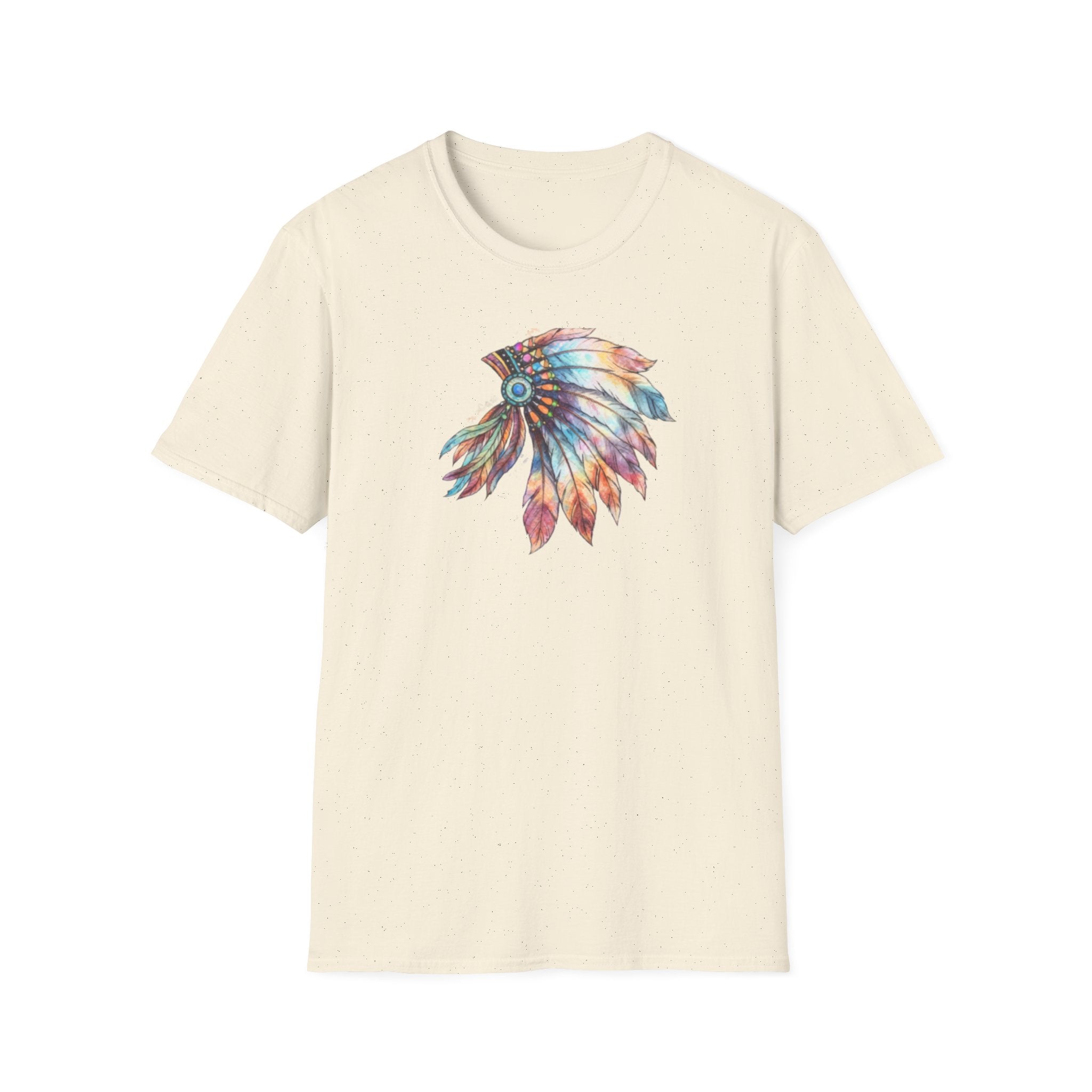 Native American Watercolor Headdress T-Shirt