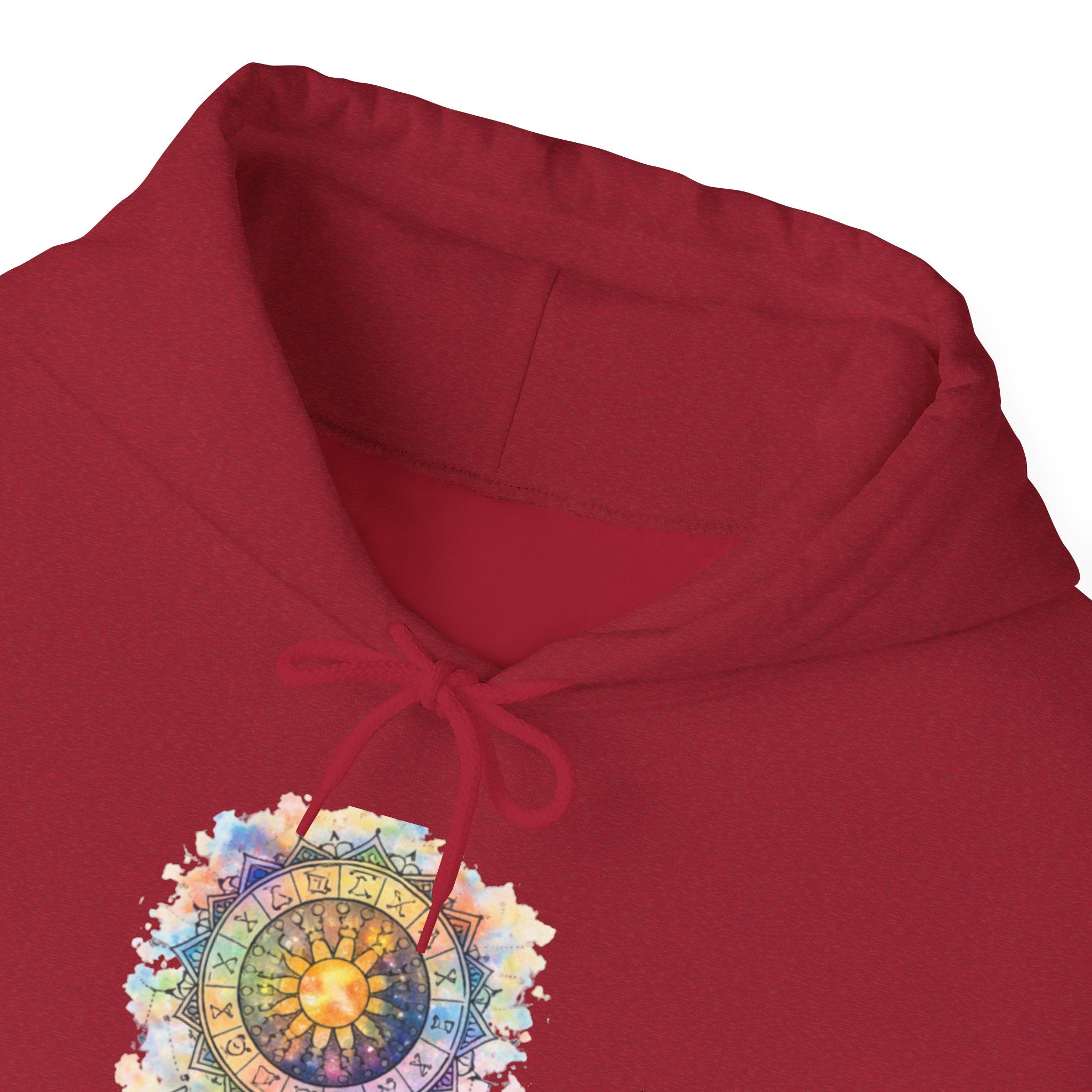 Astrology Compass Hoodie — Boho Tie-Dye Mandala Graphic