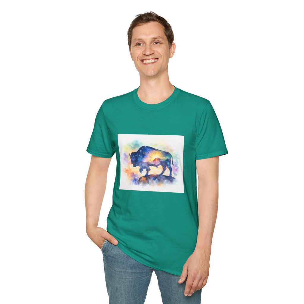 Colorful Watercolor Bison T-Shirt
