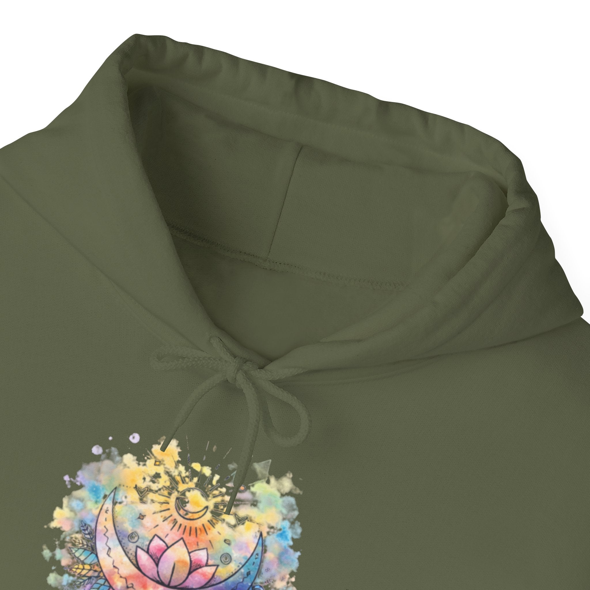 Lotus Watercolor Hoodie – Boho Spiritual Yoga Sweatshirt