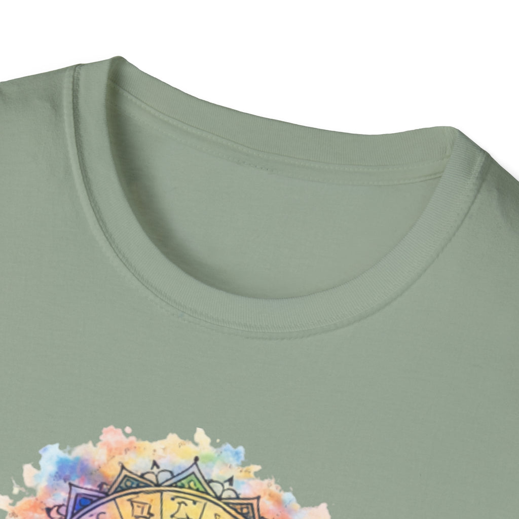 Sun & Moon Zodiac T-Shirt — Watercolor Astrological Mandala Tee