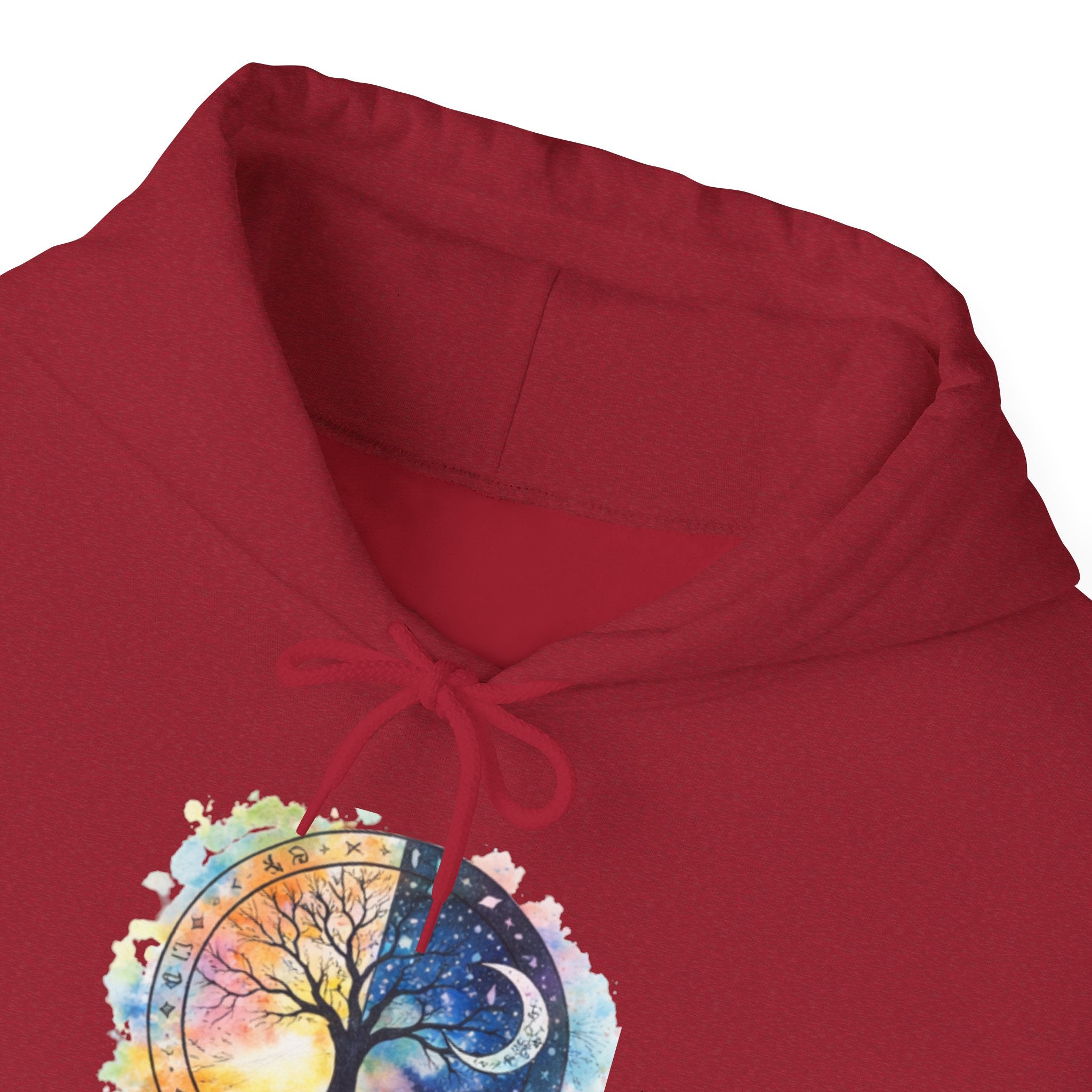 Yin Yang Tree Of Life Hoodie — Colorful Sun & Moon Spiritual Pullover