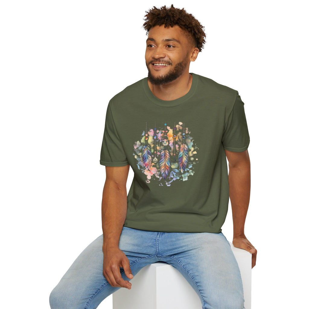 Watercolor Dreamcatcher T-Shirt — Boho Feather Graphic Tee
