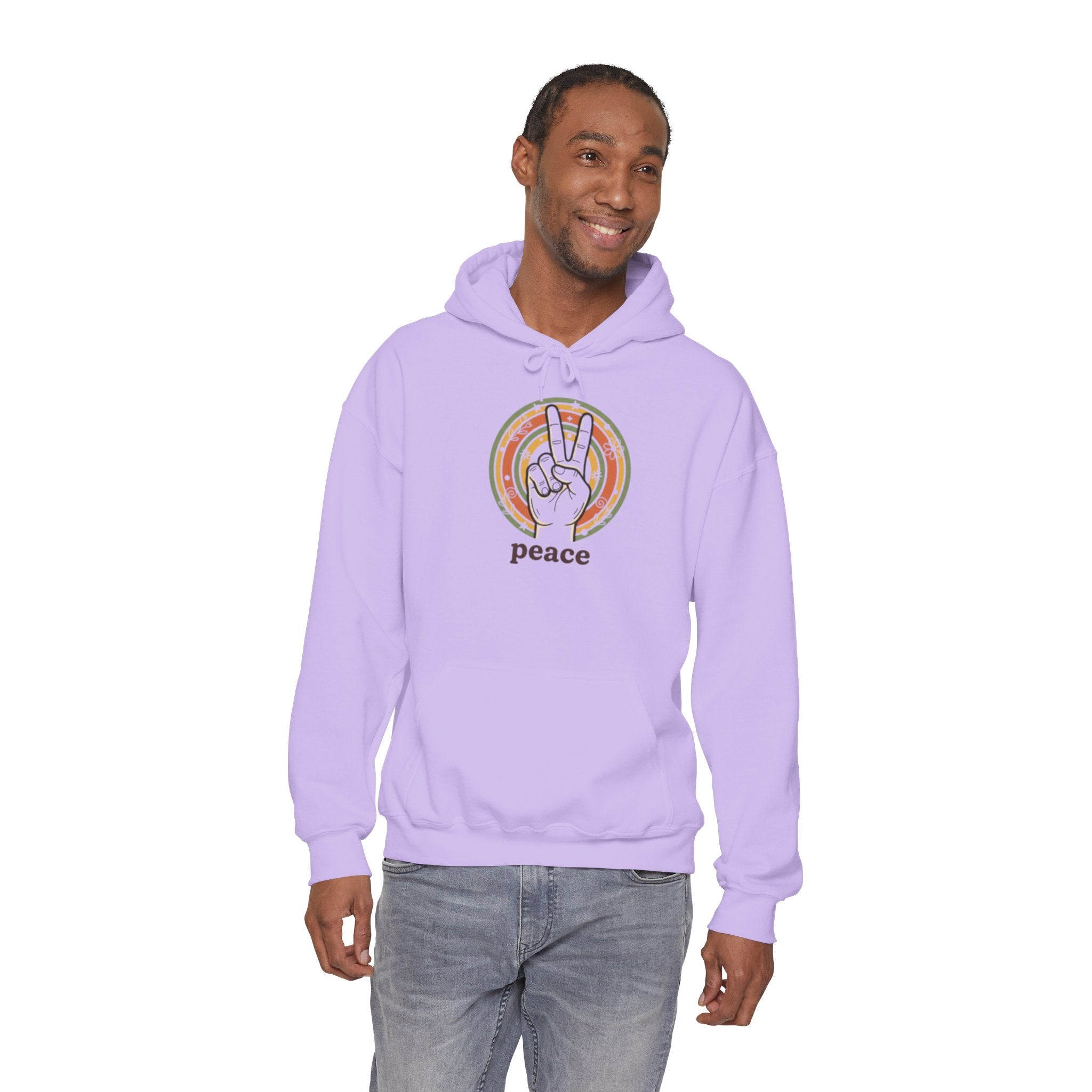Peace Sign Hoodie — Retro Vibe Peace Hand Graphic Sweatshirt