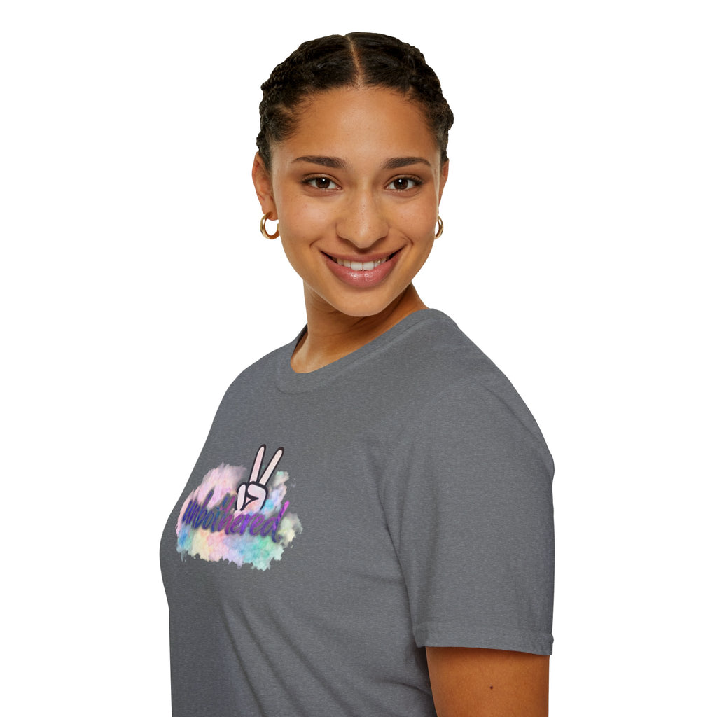 Unbothered Peace Sign T‑Shirt — Colorful Watercolor Graphic Tee