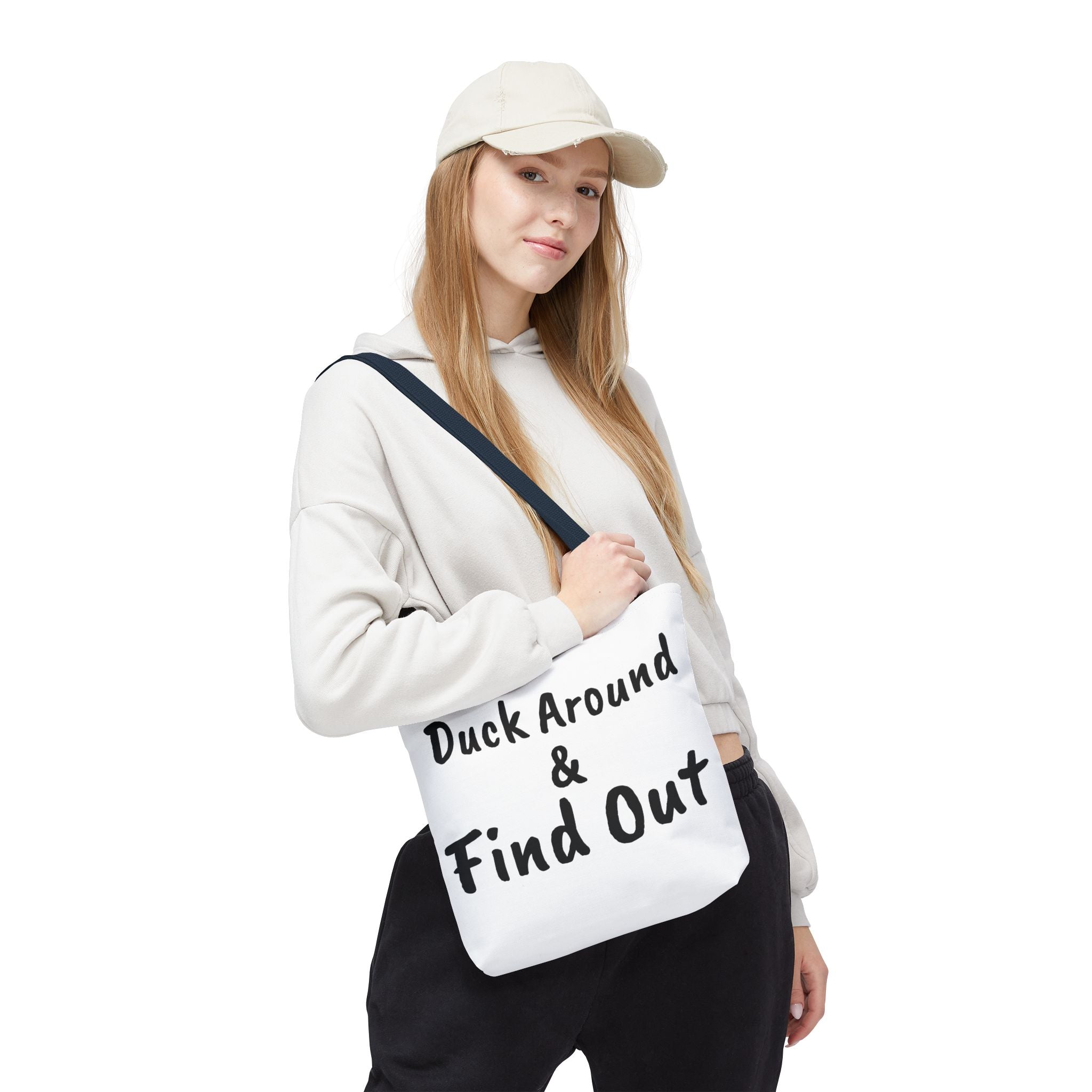 Duck Around Find Out Hoodie | Funny Phrase Pullover Sweatshirt