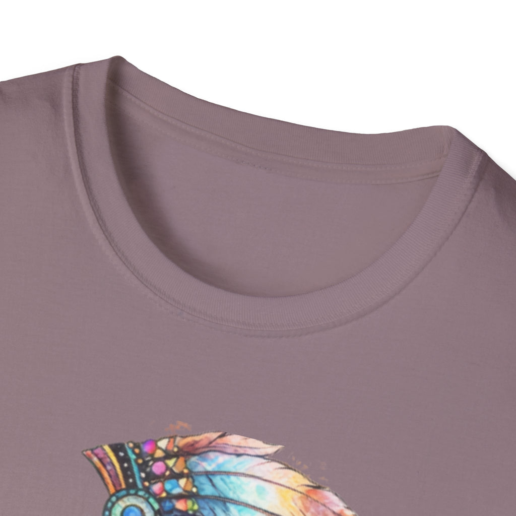 Native American Watercolor Headdress T-Shirt