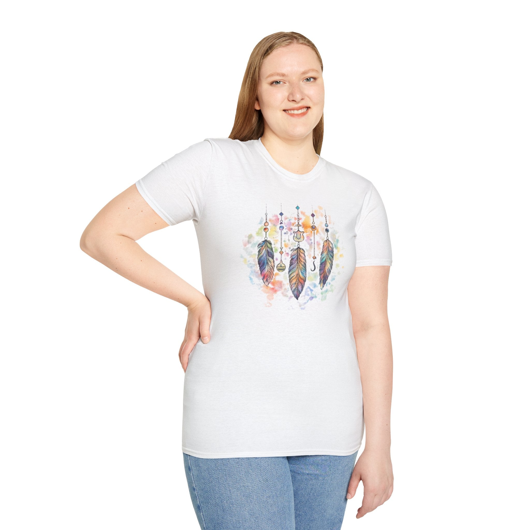 Watercolor Dreamcatcher T-Shirt — Boho Feather Graphic Tee