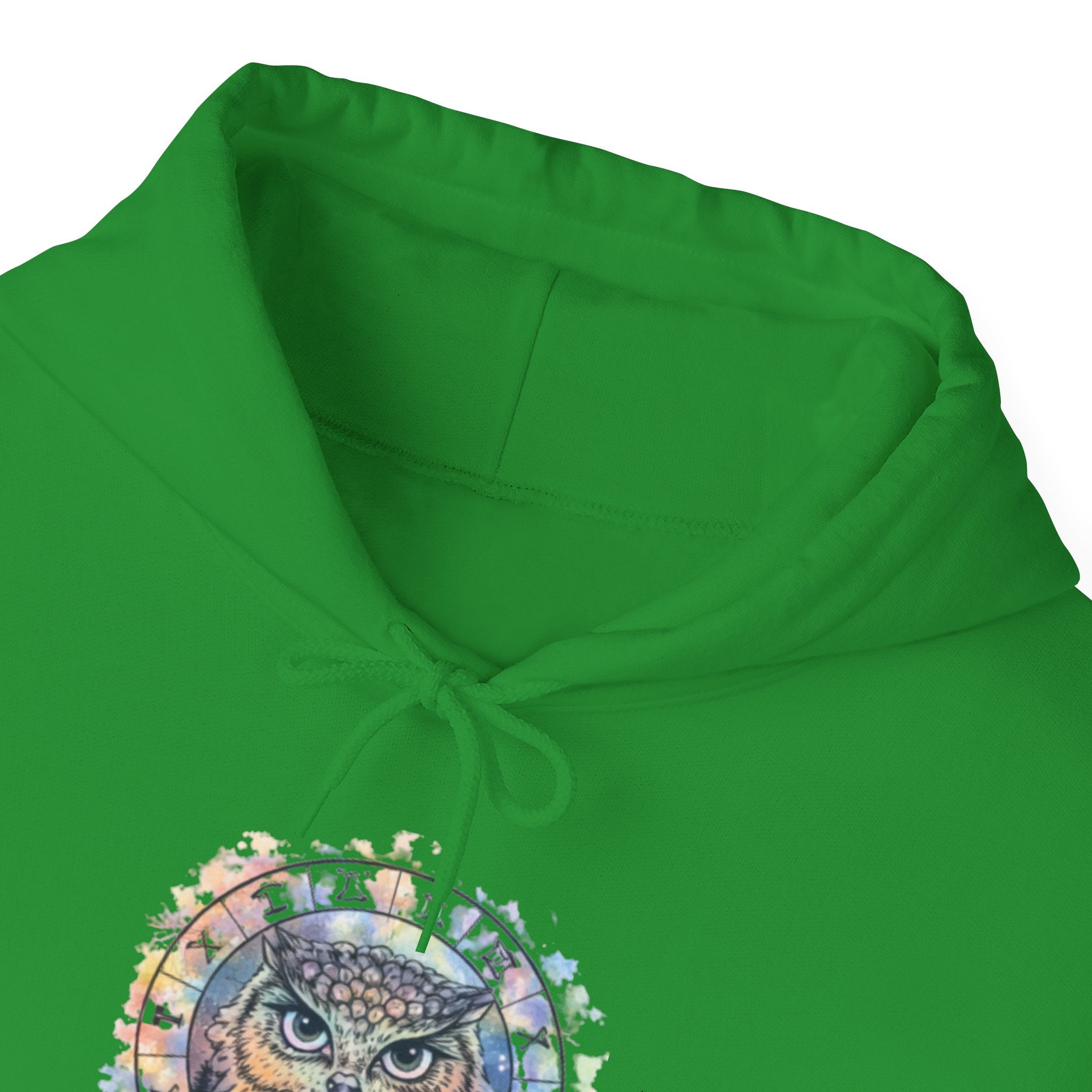 Owl Mandala Hoodie — Colorful Spiritual Owl Graphic Sweatshirt