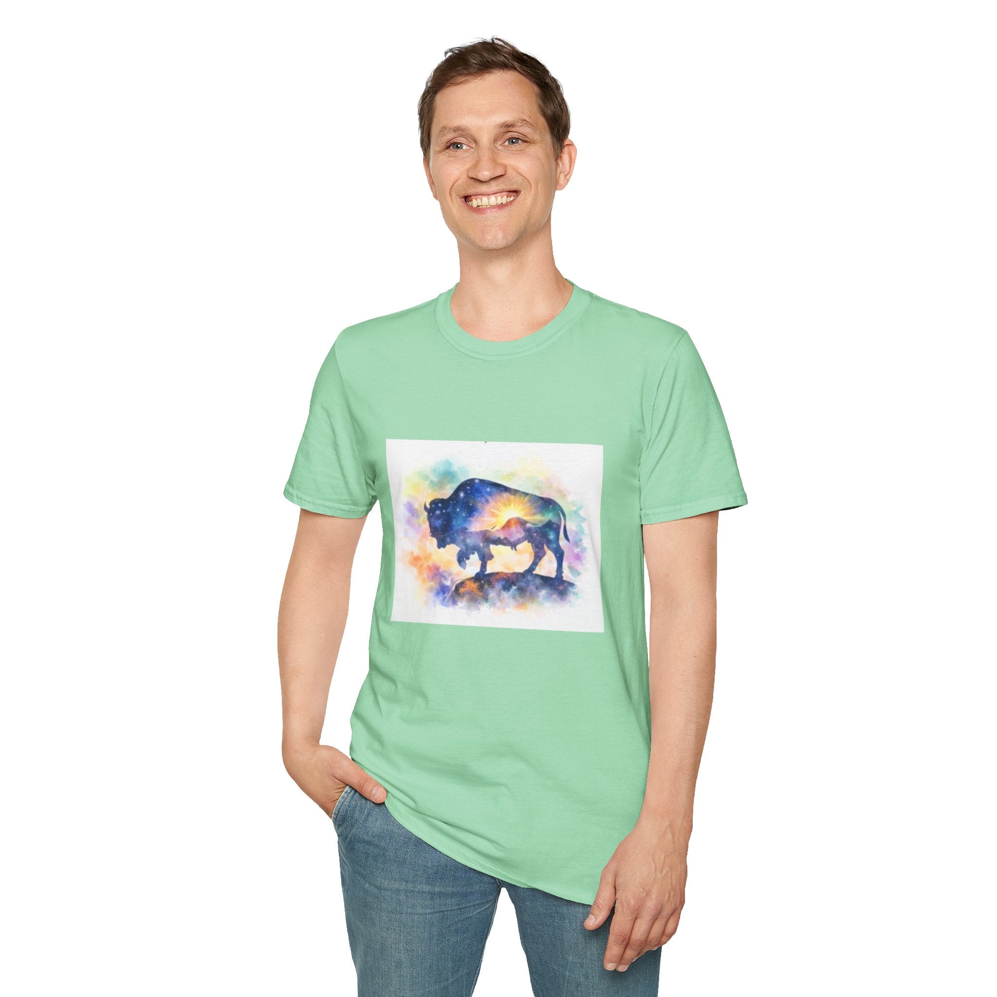 Colorful Watercolor Bison T-Shirt