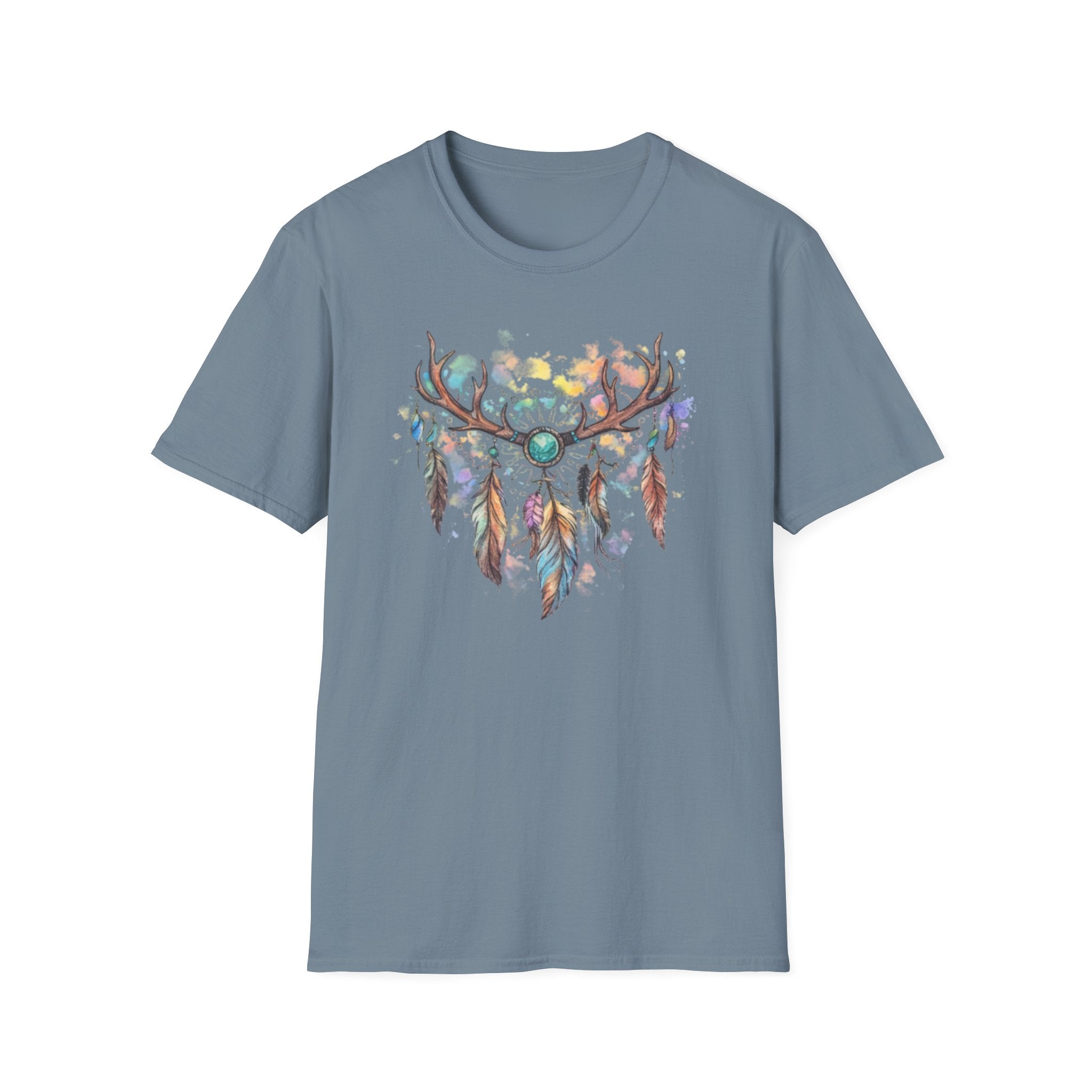 Boho Antler Dreamcatcher Watercolor T-Shirt