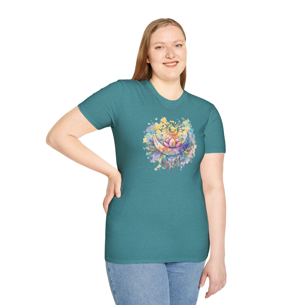 Lotus Dreamcatcher Watercolor T-Shirt — Sun & Feather Spiritual Tee