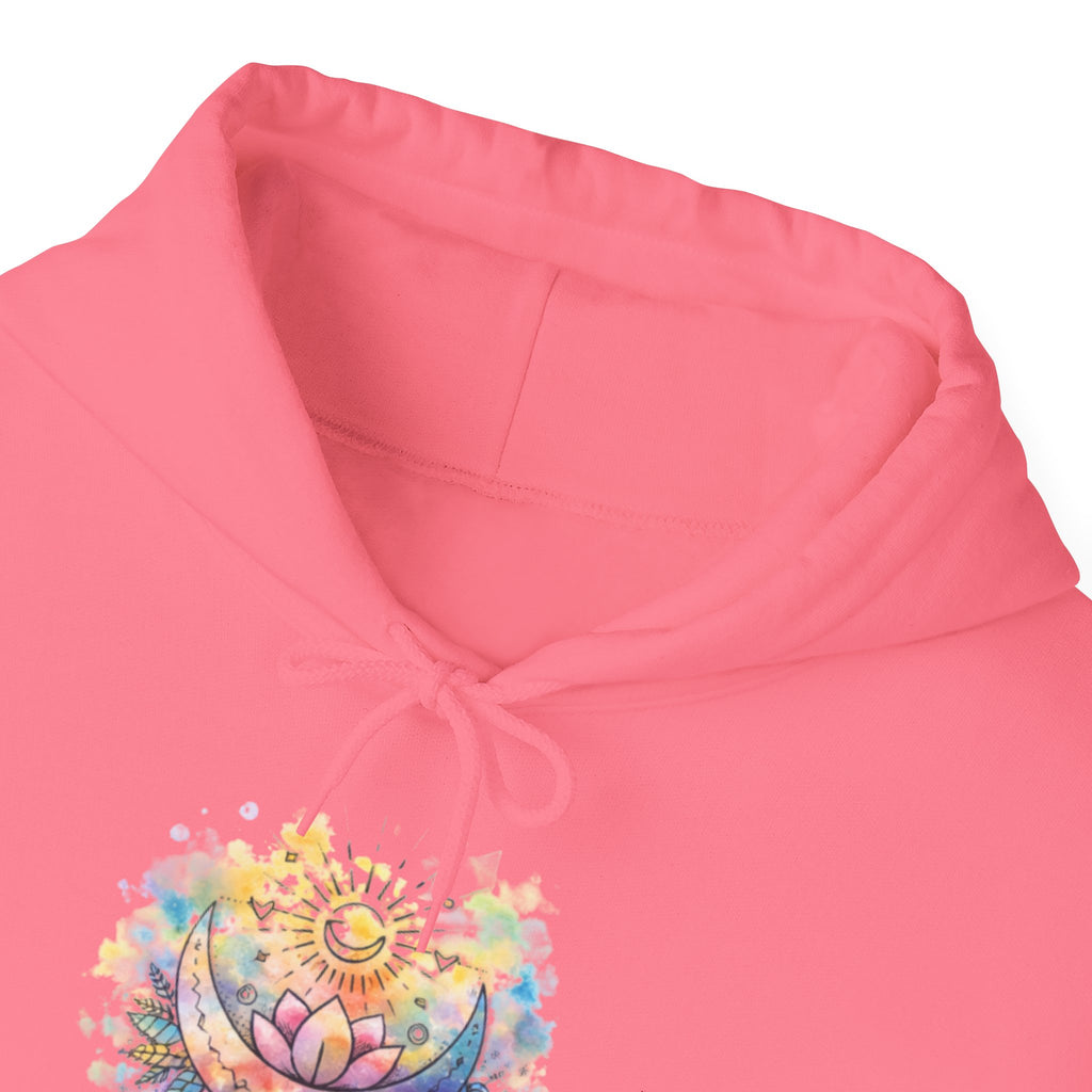 Lotus Watercolor Hoodie – Boho Spiritual Yoga Sweatshirt