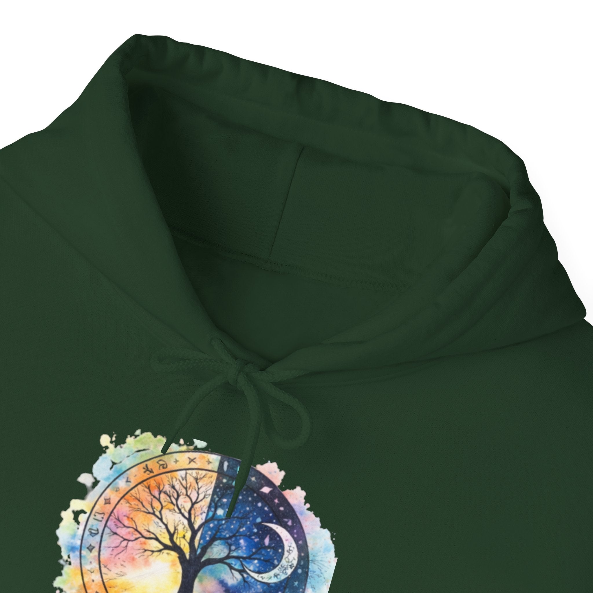 Yin Yang Tree Of Life Hoodie — Colorful Sun & Moon Spiritual Pullover
